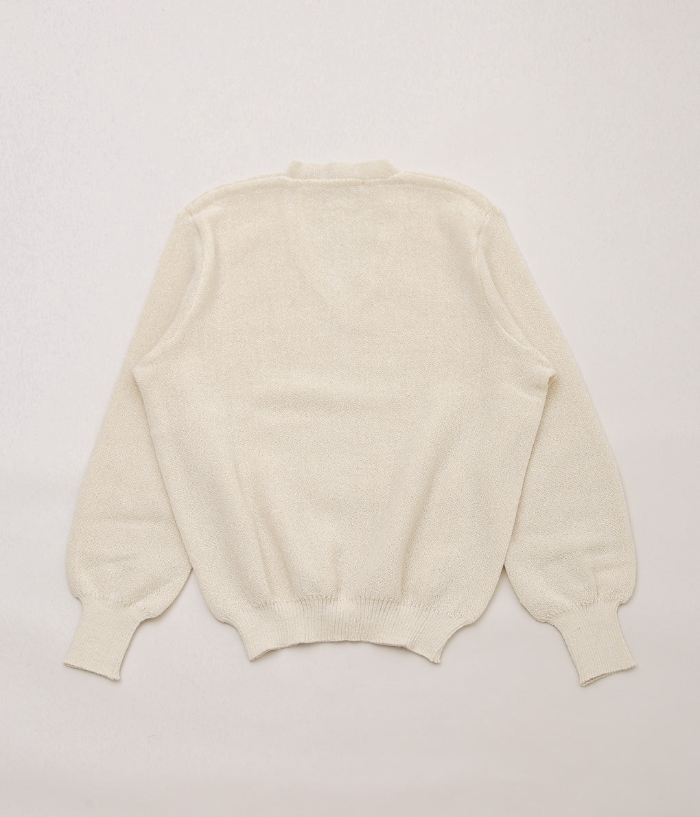 FANNI LEMMERMAYER ''2PLY V-NECK PULLOVER PLANE BELL SLEEVE'' (110 (ECRU))