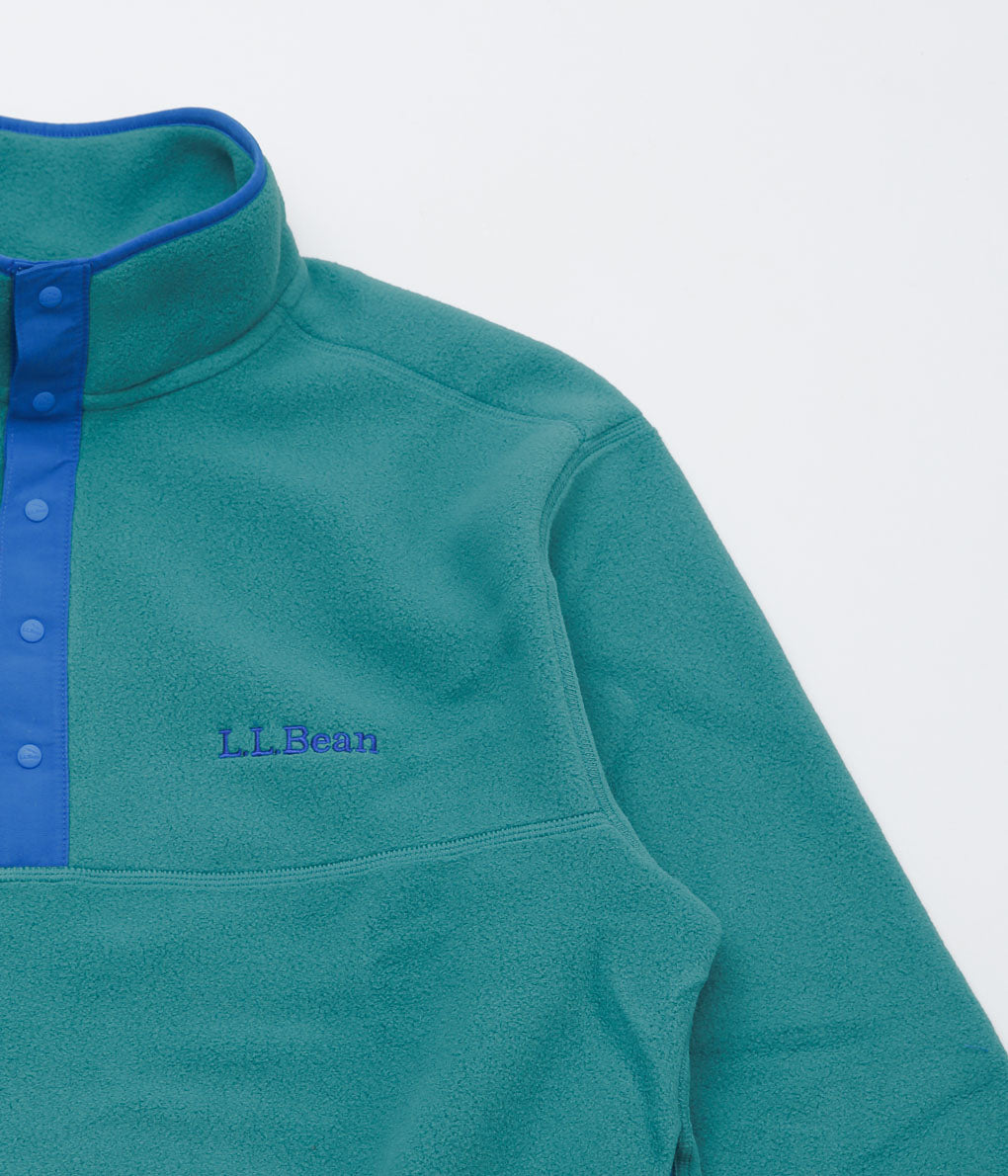 LL BEAN ''BEAN'S CLASSIC SNAP FLEECE II PULLOVER ADULTS ''(RUSTIC GREEN)