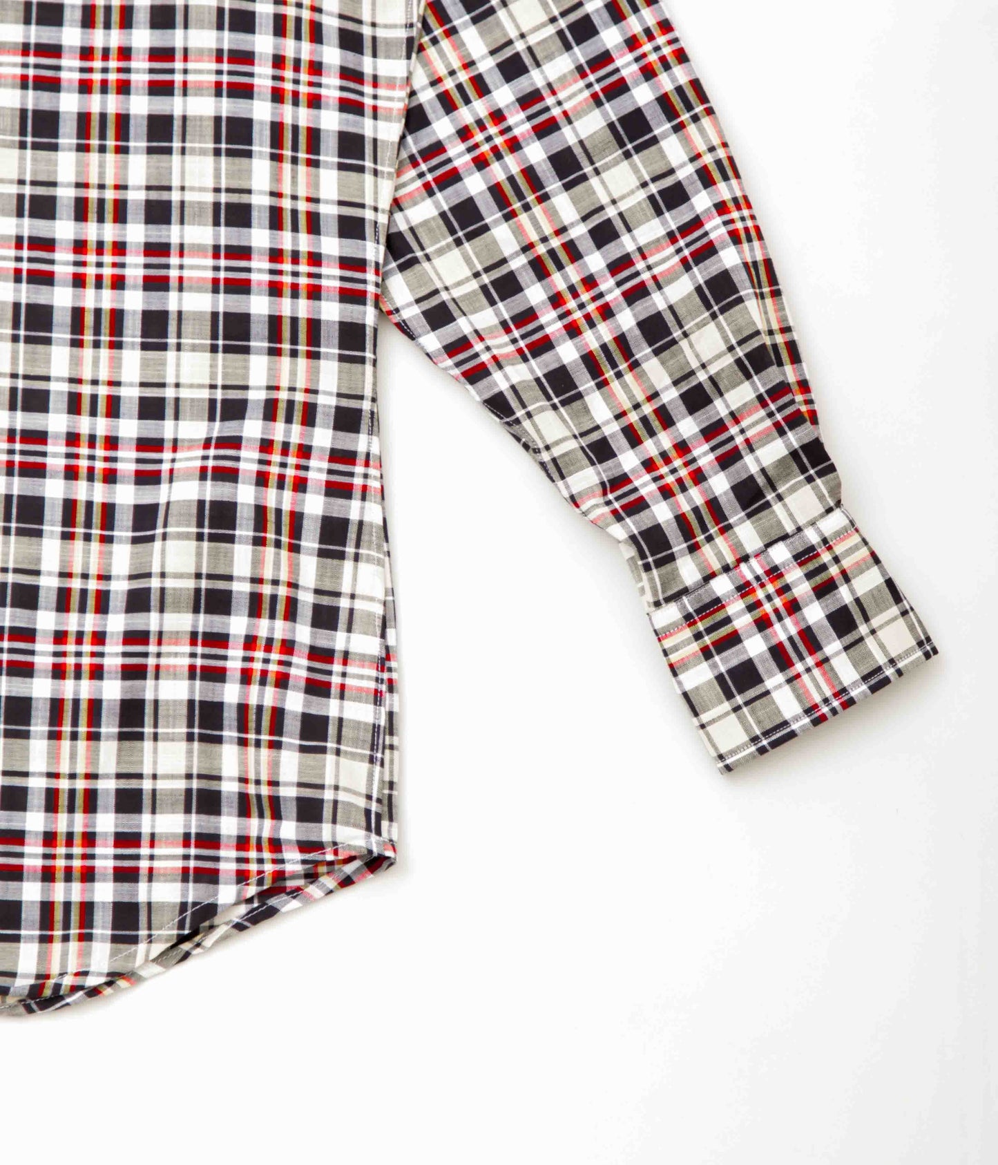 INDIVIDUALIZED SHIRTS ''SLUB MADRAS POPOVER CLASSIC FIT BUTTON DOWN SHIRTS'' (BEIGE)