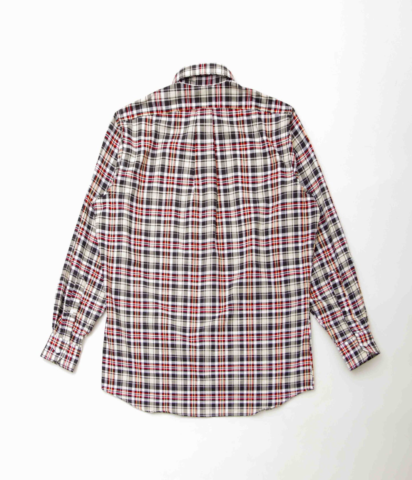 INDIVIDUALIZED SHIRTS ''SLUB MADRAS POPOVER CLASSIC FIT BUTTON DOWN SHIRTS'' (BEIGE)