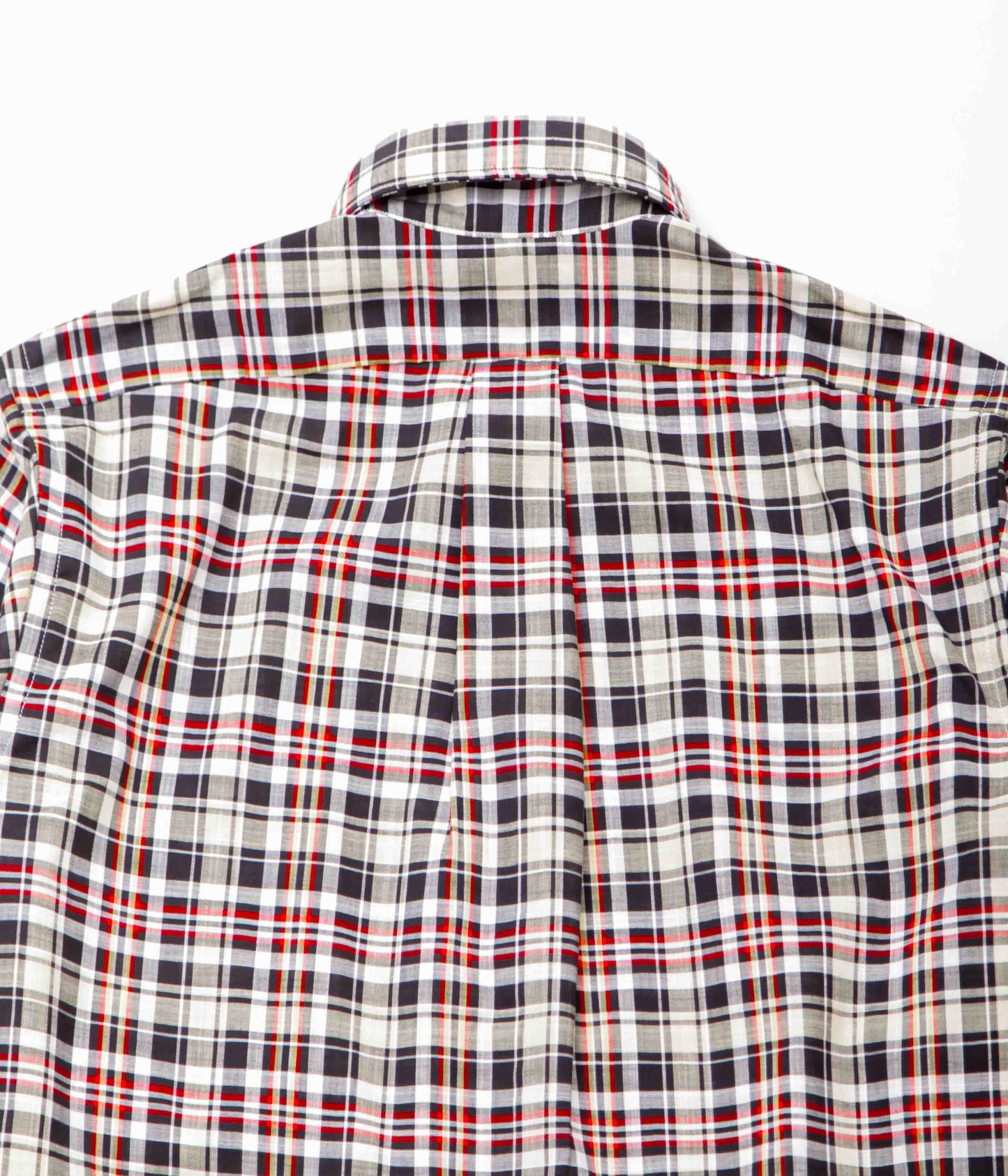 INDIVIDUALIZED SHIRTS ''SLUB MADRAS POPOVER CLASSIC FIT BUTTON DOWN SHIRTS'' (BEIGE)