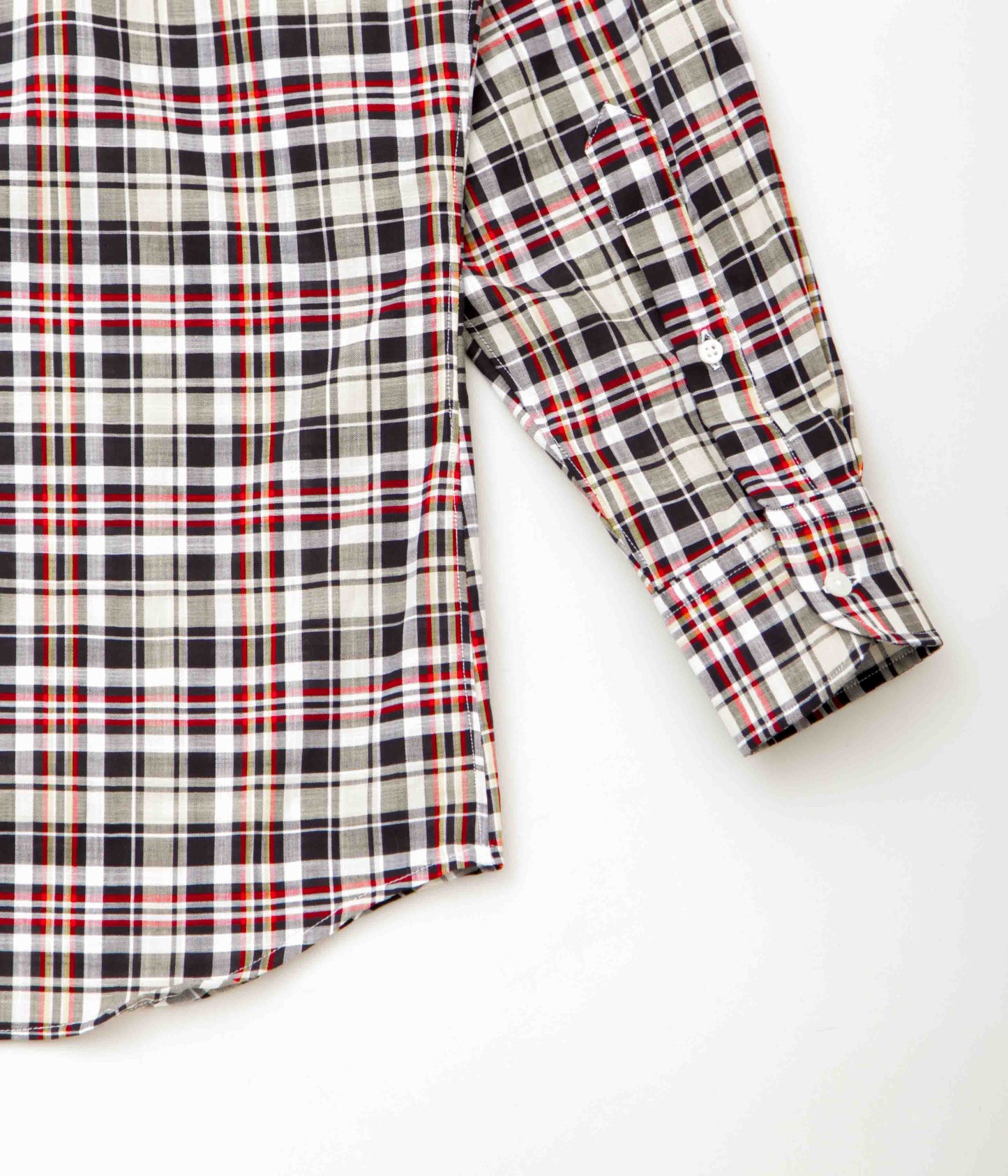 INDIVIDUALIZED SHIRTS ''SLUB MADRAS POPOVER CLASSIC FIT BUTTON DOWN SHIRTS'' (BEIGE)