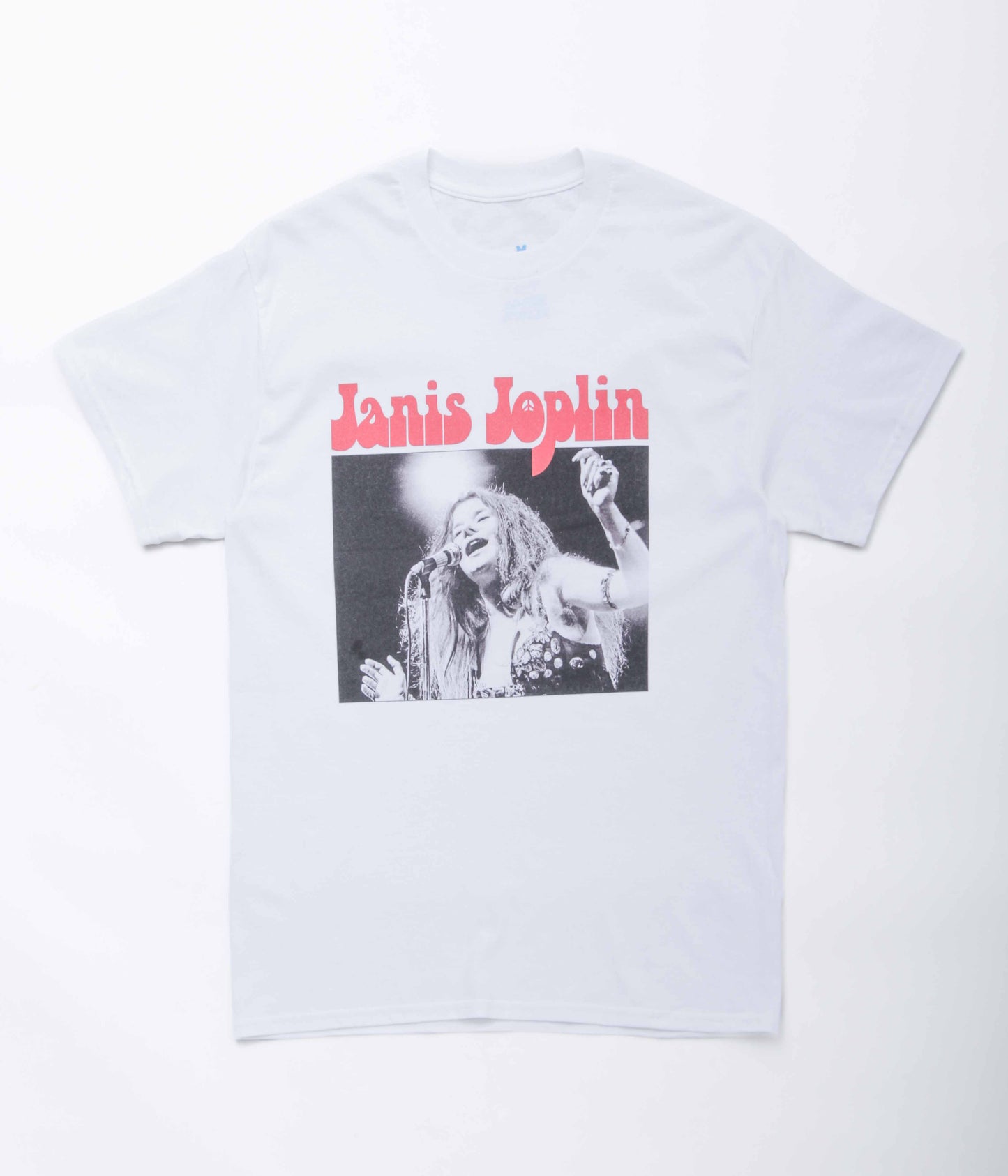 BLUESCENTRIC "PEACE JANIS JOPLIN HEAVY T-SHIRT"(WHITE)