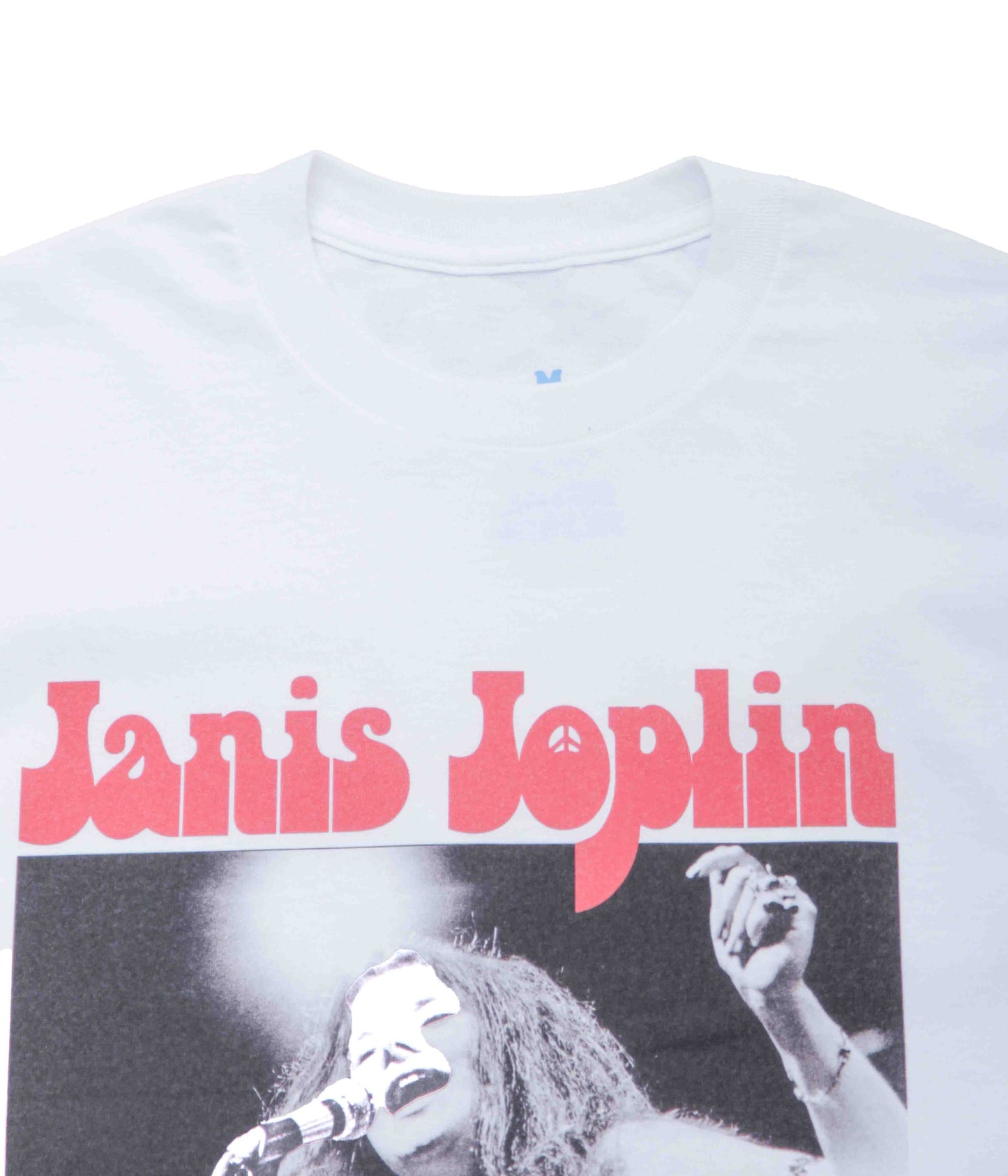 BLUESCENTRIC "PEACE JANIS JOPLIN HEAVY T-SHIRT"(WHITE)