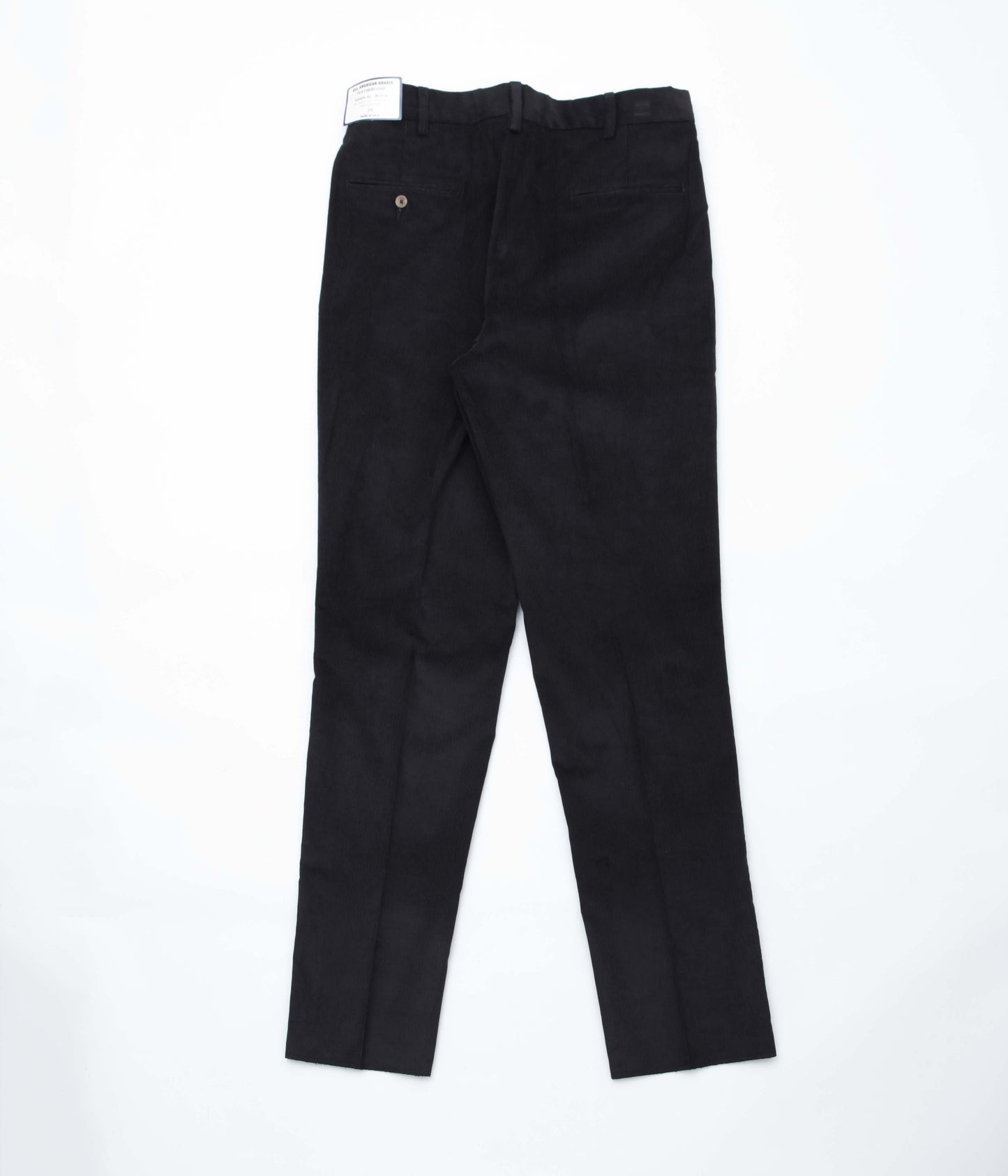 ALL AMERICAN KHAKIS ''DALTON FEATHER CORD DOUBLE PLEATS'' (BLACK CORDUROY)