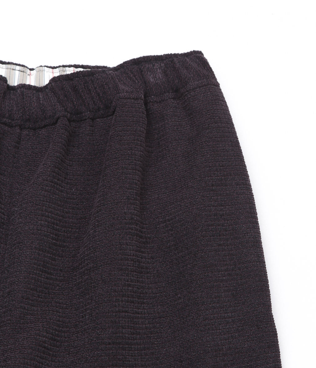 GORSCH ''WOOL RAYON VELVET YARN EASY TROUSERS'' (BROWN)