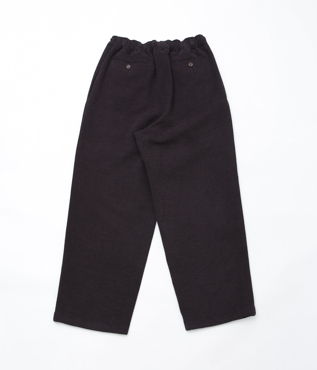 GORSCH ''WOOL RAYON VELVET YARN EASY TROUSERS'' (BROWN)