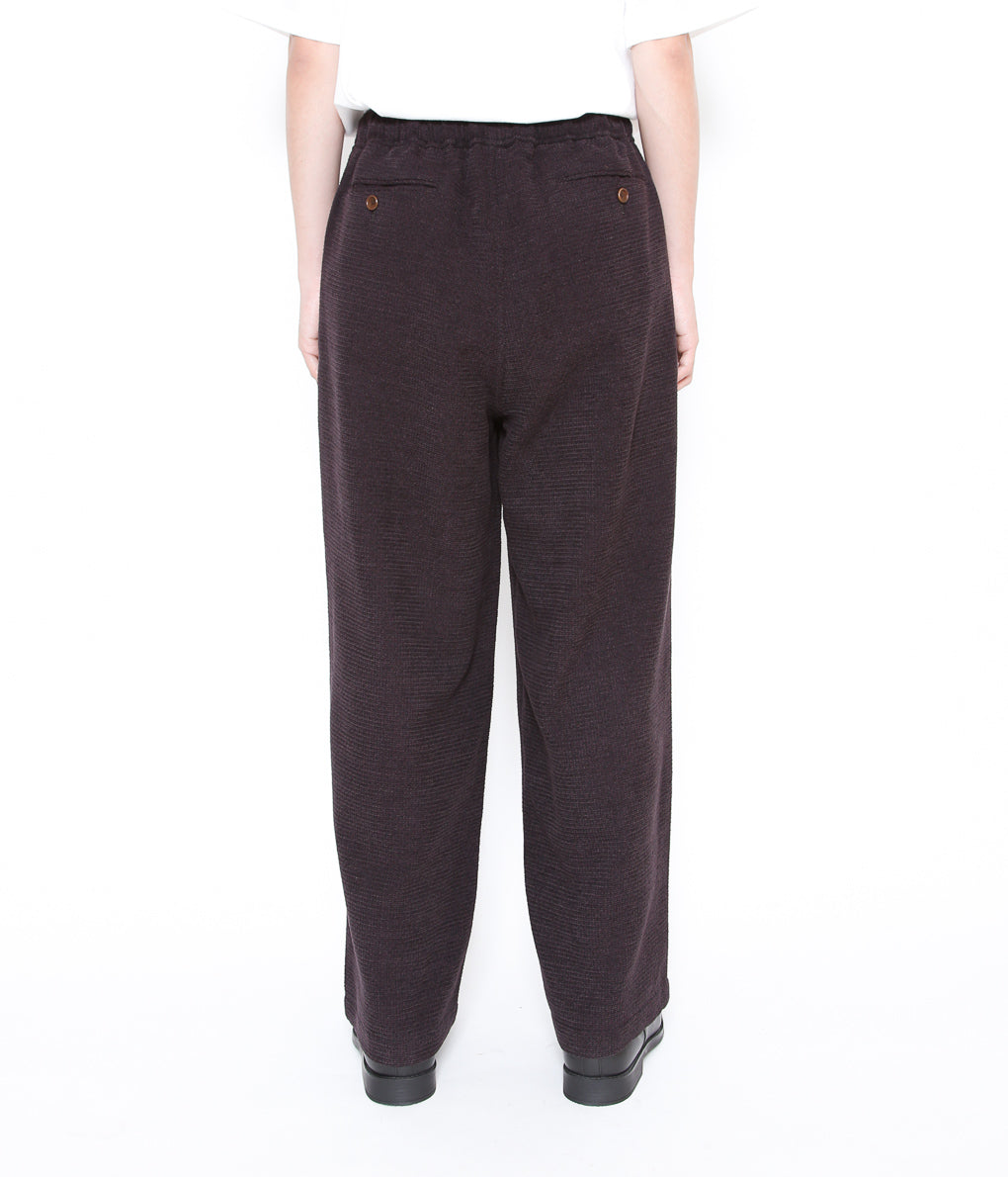 GORSCH ''WOOL RAYON VELVET YARN EASY TROUSERS'' (BROWN)