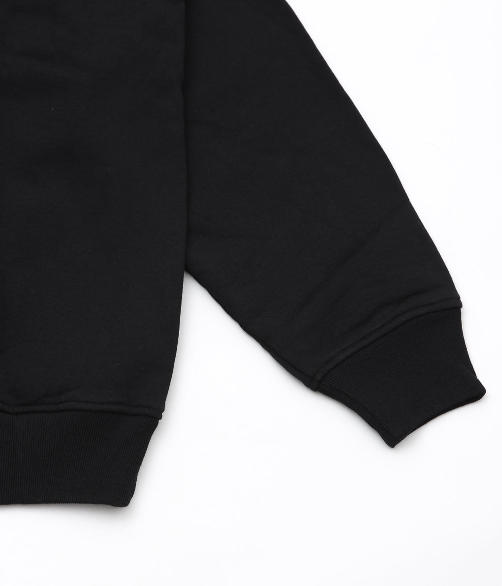 COMOLI ''코튼 뒷머리 크루넥 ''(BLACK)