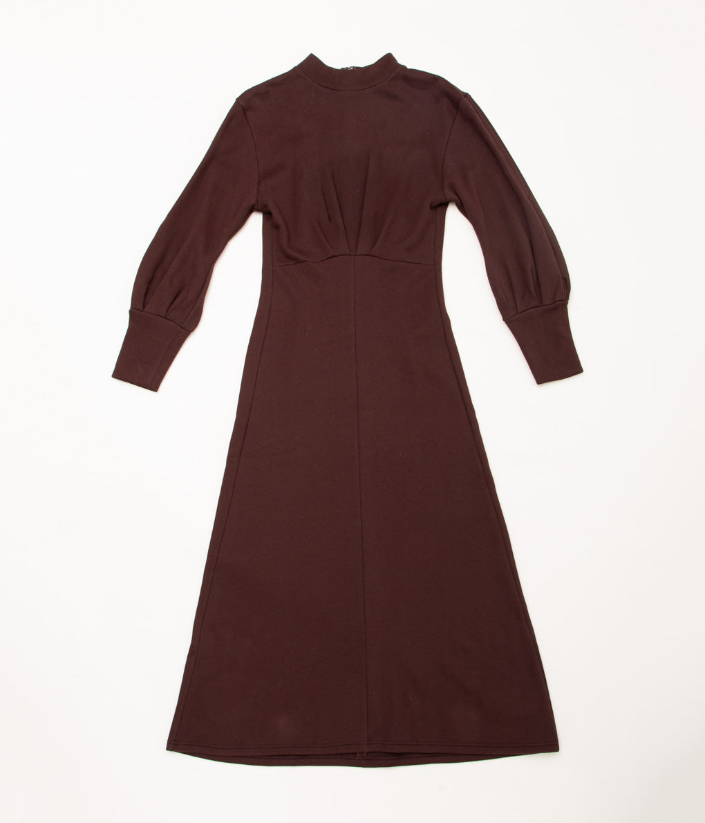 PHOTOCOPIEU "TUCK DETAIL MAXI DRESS"(DARK BROWN)