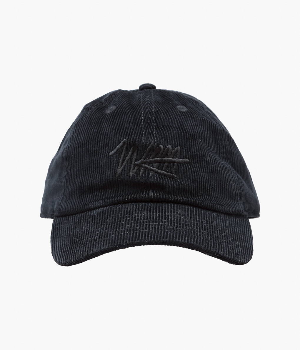 STUDIO WEAREALLANIMALS × MAIDENS SHOP ''ESSENTIAL SCRIPT LOGO CAP CORDUROY'' (BLACK)