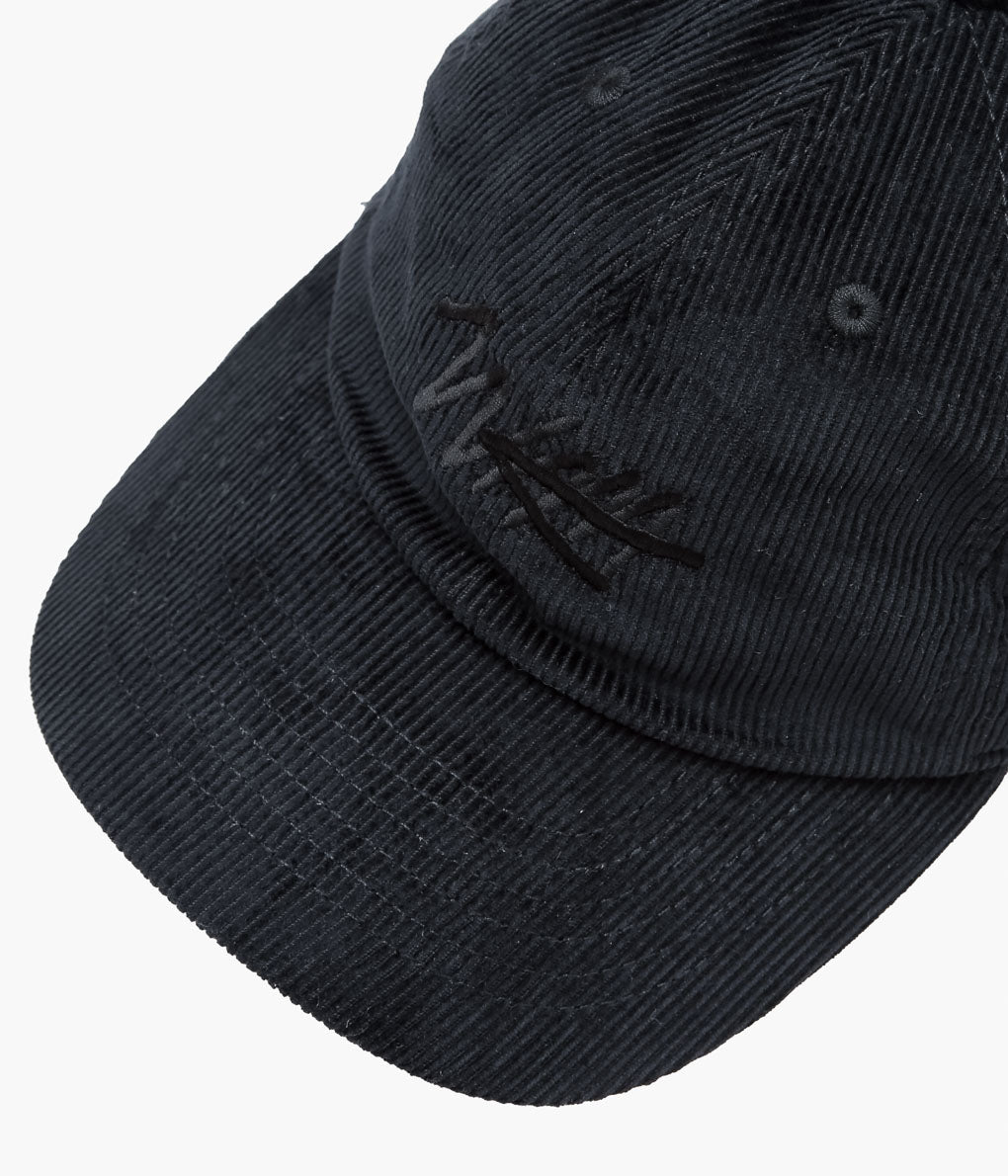 STUDIO WEAREALLANIMALS × MAIDENS SHOP ''ESSENTIAL SCRIPT LOGO CAP CORDUROY'' (BLACK)