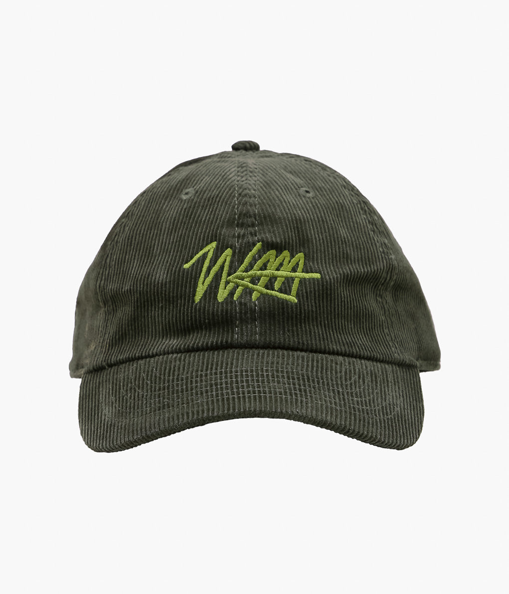 STUDIO WEAREALLANIMALS × MAIDENS SHOP ''ESSENTIAL SCRIPT LOGO CAP CORDUROY'' (DARK GREEN)
