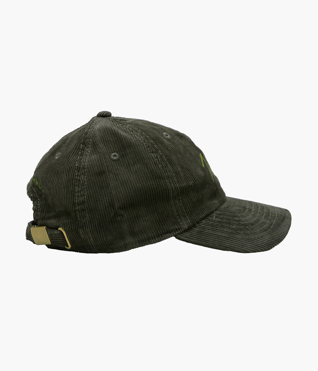 STUDIO WEAREALLANIMALS × MAIDENS SHOP ''ESSENTIAL SCRIPT LOGO CAP CORDUROY'' (DARK GREEN)