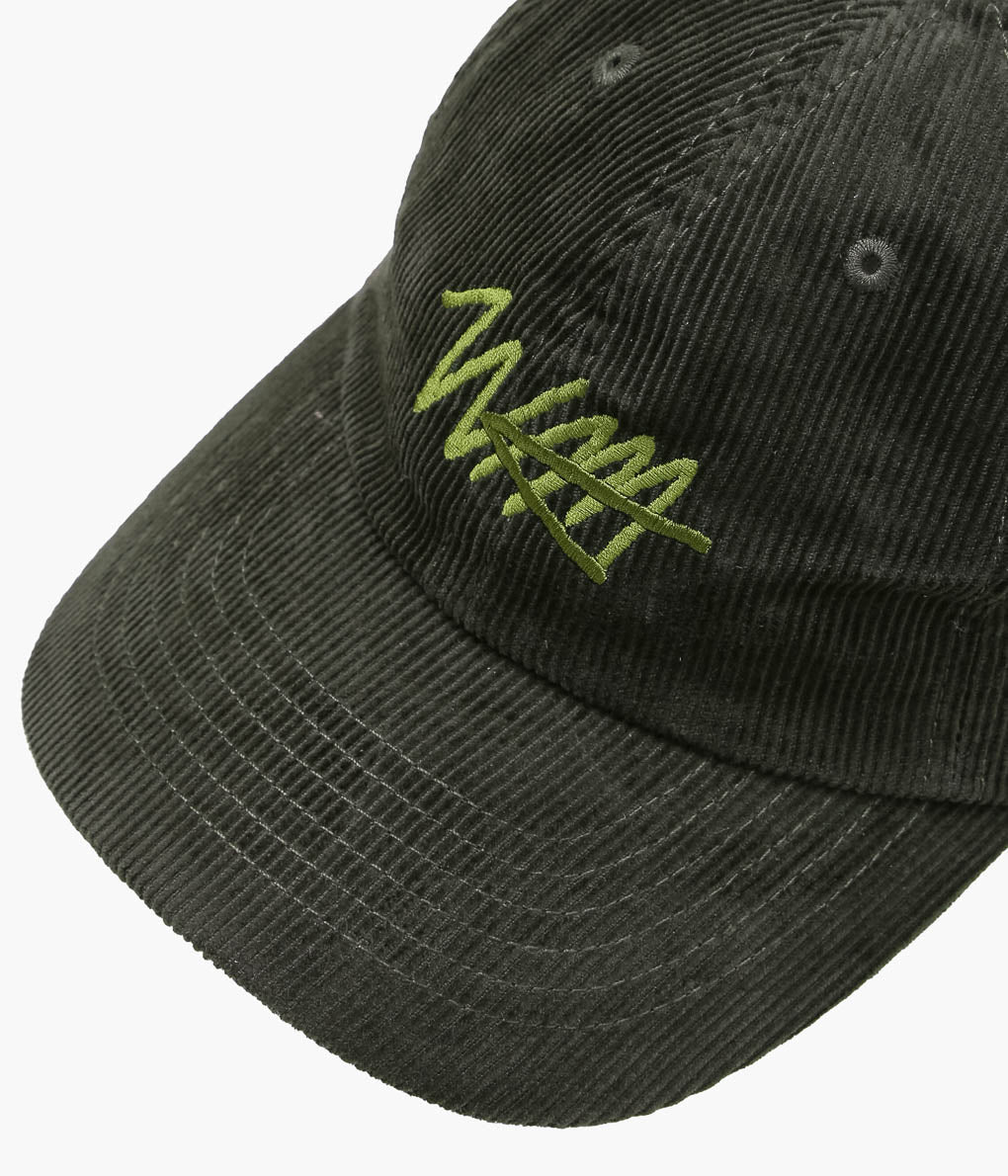 STUDIO WEAREALLANIMALS × MAIDENS SHOP ''ESSENTIAL SCRIPT LOGO CAP CORDUROY'' (DARK GREEN)