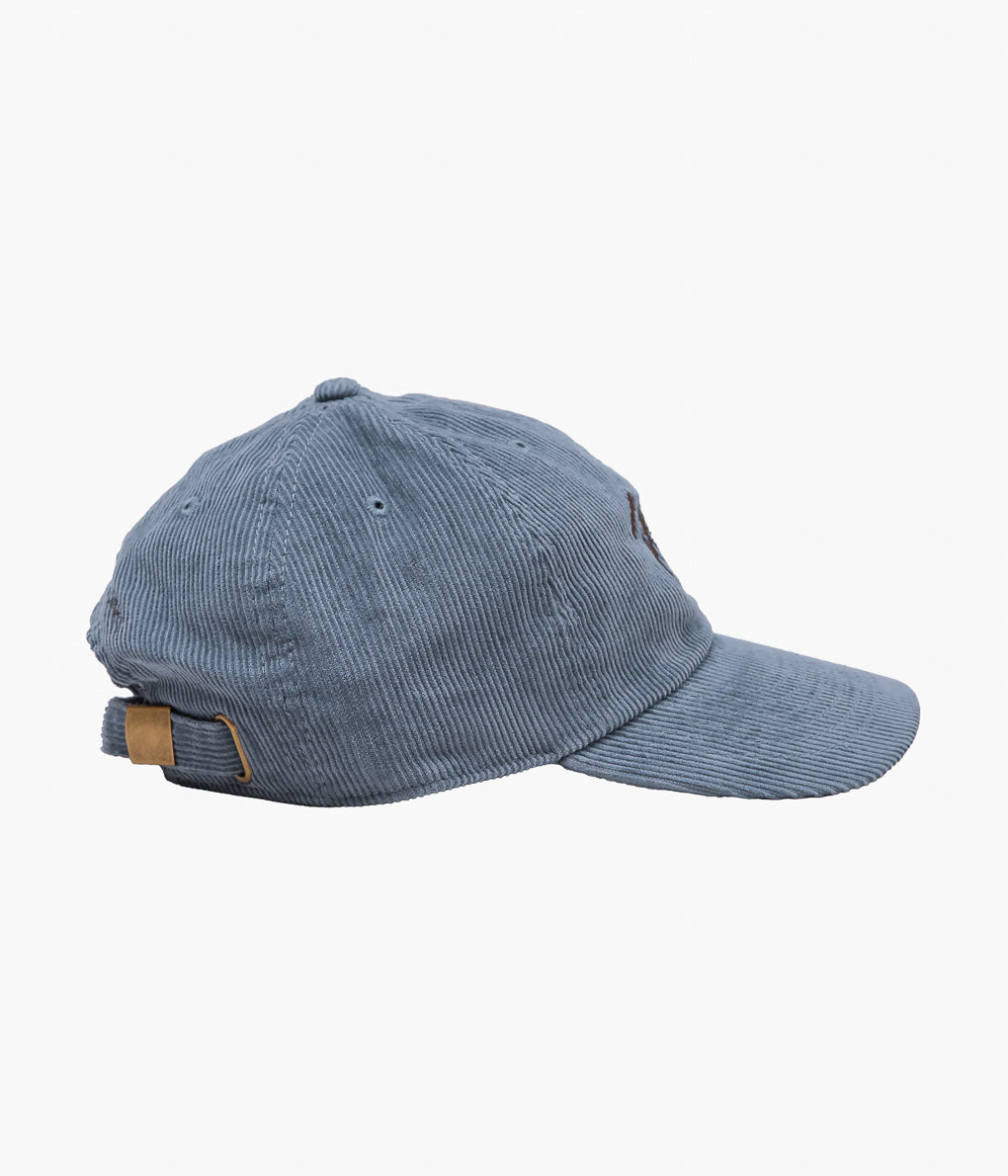 STUDIO WEAREALLANIMALS × MAIDENS SHOP ''ESSENTIAL SCRIPT LOGO CAP CORDUROY'' (BLUE GRAY)