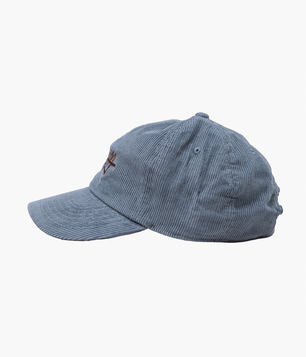 STUDIO WEAREALLANIMALS × MAIDENS SHOP ''ESSENTIAL SCRIPT LOGO CAP CORDUROY'' (BLUE GRAY)