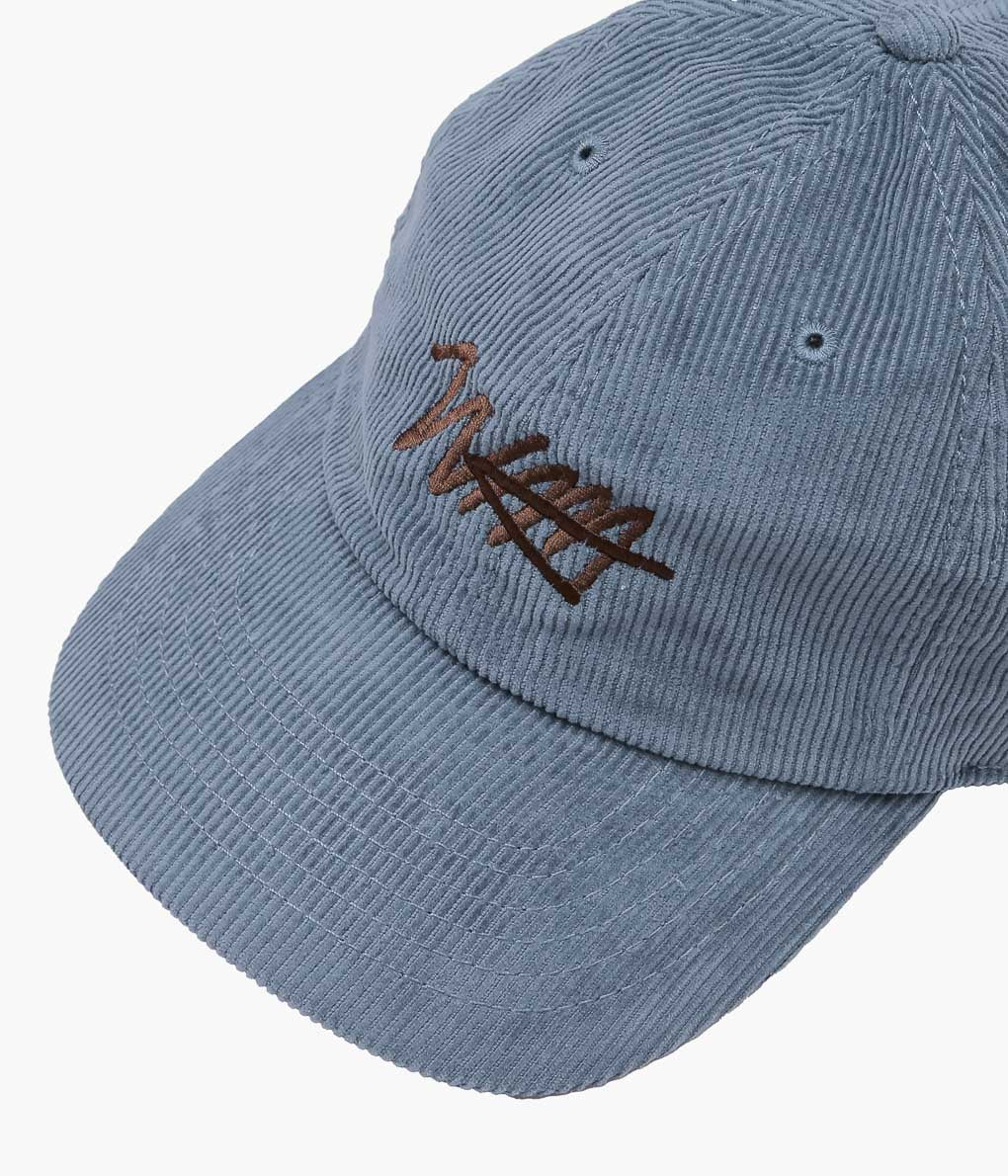 STUDIO WEAREALLANIMALS × MAIDENS SHOP ''ESSENTIAL SCRIPT LOGO CAP CORDUROY'' (BLUE GRAY)