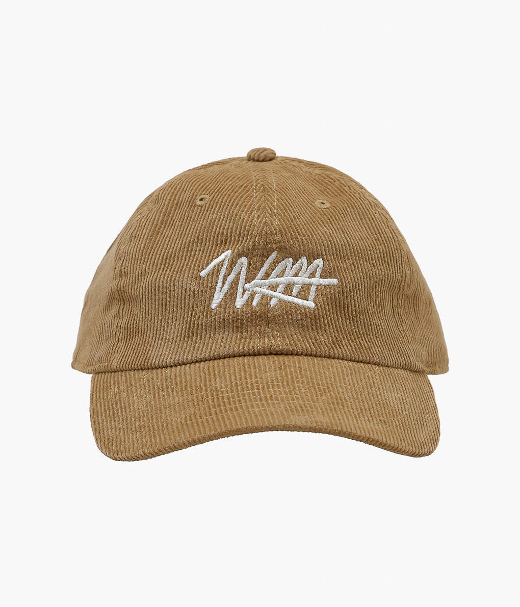 STUDIO WEAREALLANIMALS × MAIDENS SHOP ''ESSENTIAL SCRIPT LOGO CAP CORDUROY'' (TAN)