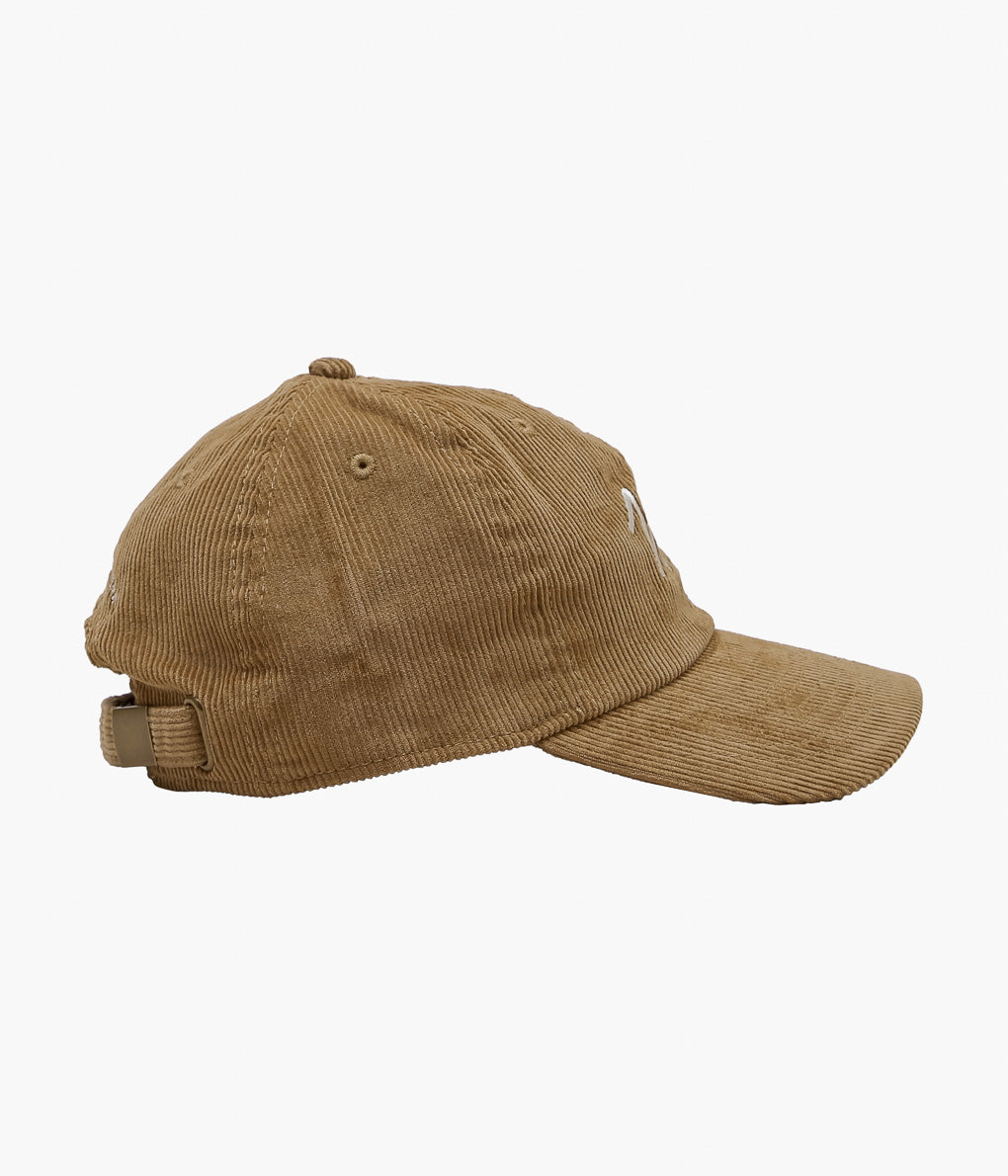 STUDIO WEAREALLANIMALS × MAIDENS SHOP ''ESSENTIAL SCRIPT LOGO CAP CORDUROY'' (TAN)