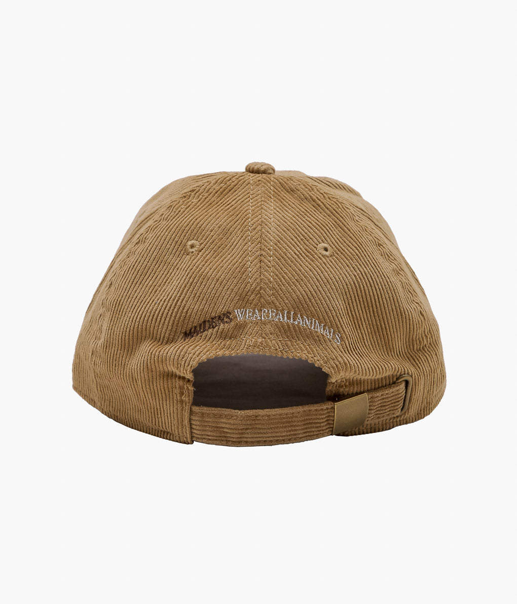 STUDIO WEAREALLANIMALS × MAIDENS SHOP ''ESSENTIAL SCRIPT LOGO CAP CORDUROY'' (TAN)