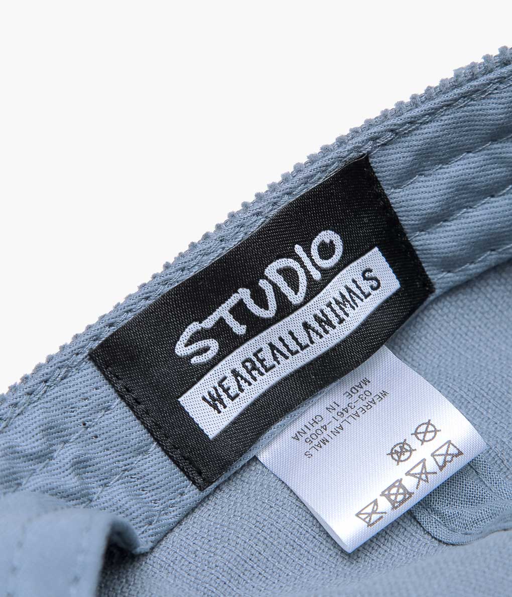 STUDIO WEAREALLANIMALS × MAIDENS SHOP ''ESSENTIAL SCRIPT LOGO CAP CORDUROY'' (BLUE GRAY)