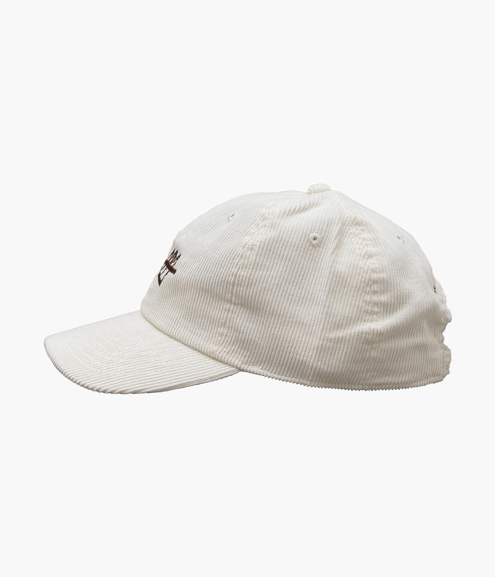 STUDIO WEAREALLANIMALS × MAIDENS SHOP ''ESSENTIAL SCRIPT LOGO CAP CORDUROY'' (OFF WHITE)