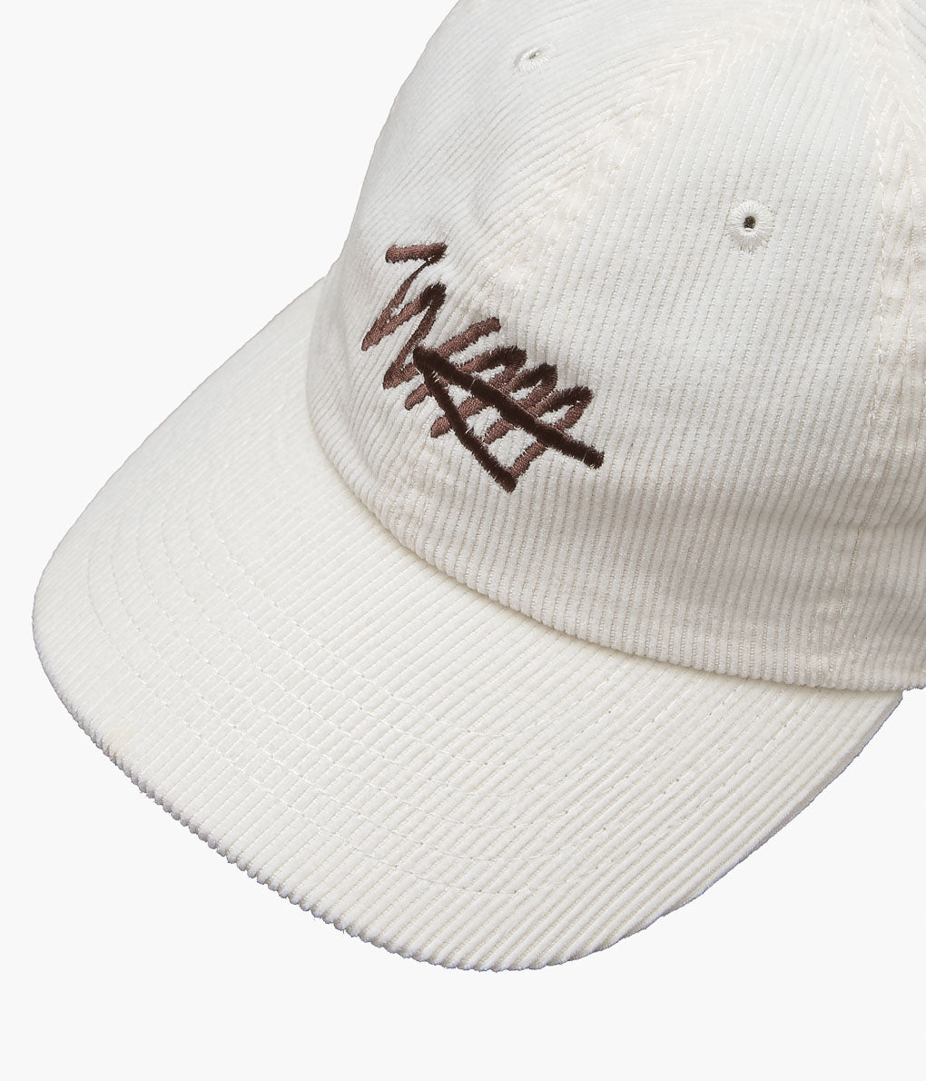 STUDIO WEAREALLANIMALS × MAIDENS SHOP ''ESSENTIAL SCRIPT LOGO CAP CORDUROY'' (OFF WHITE)