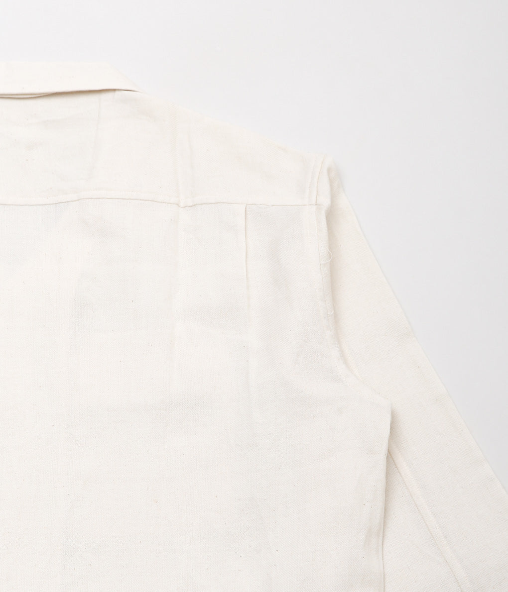 UMBER&OCHRE ''HARSHIL TWO-POCKET L/S SHIRT'' (NATURAL)
