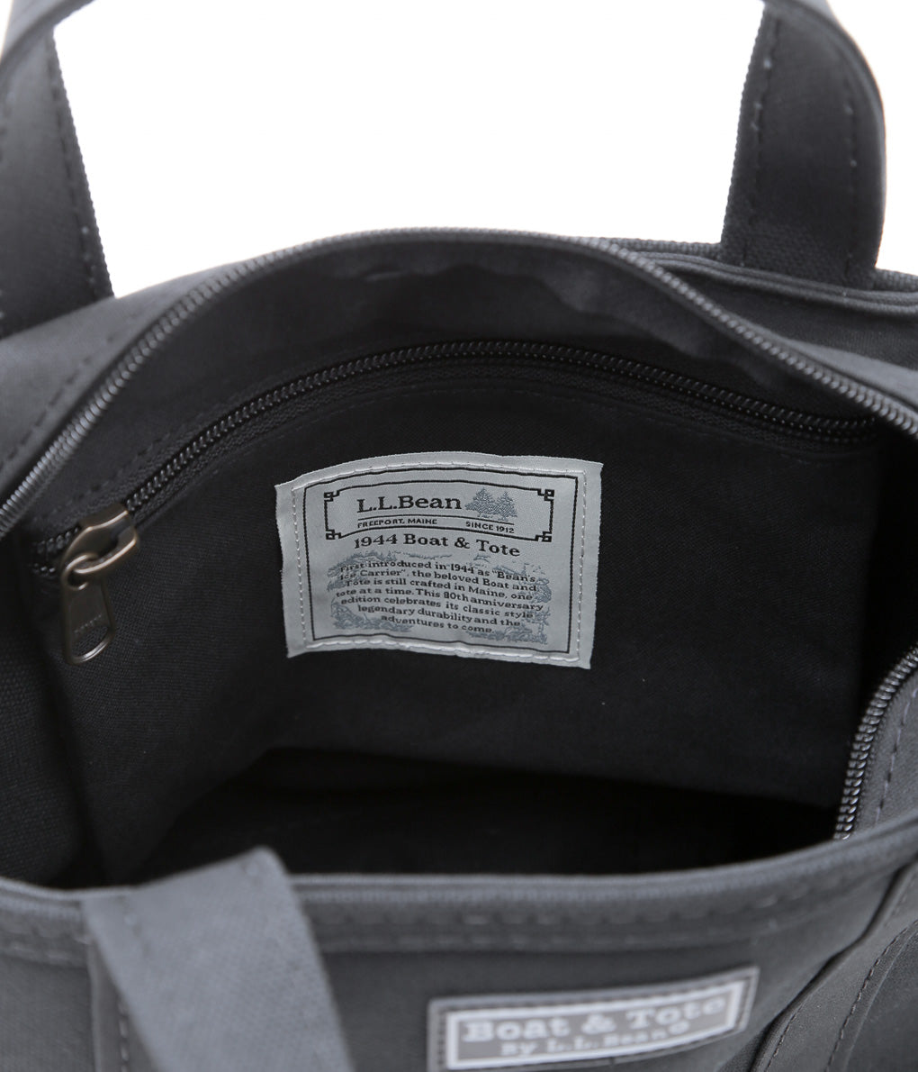 LL BEAN ''BOAT AND TOTE 80 CROSSBODY ZIP TOP SMALL''(BLACK)