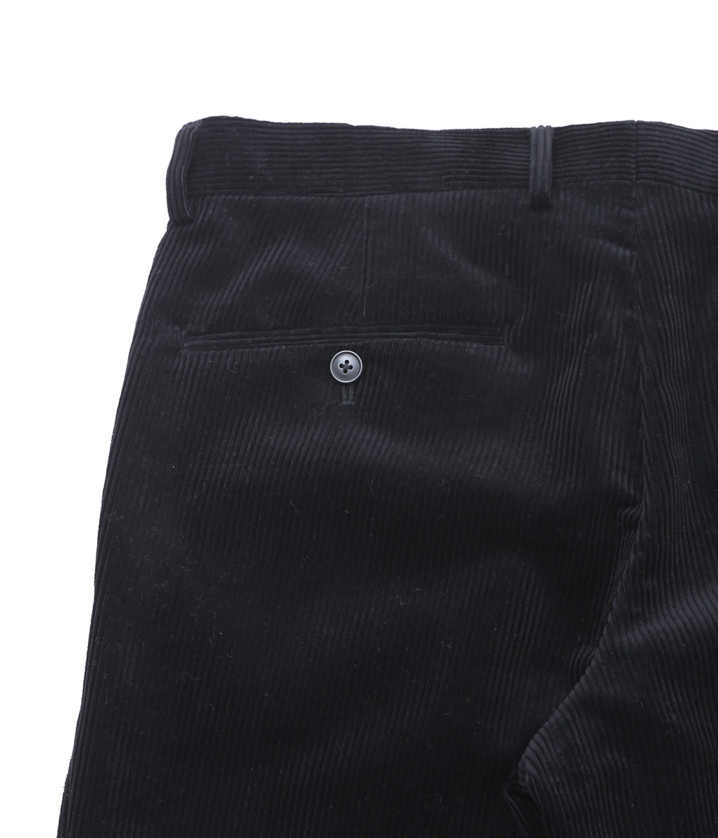 COMOLI ''코듀로이 파이프 스템 바지 ''(BLACK)