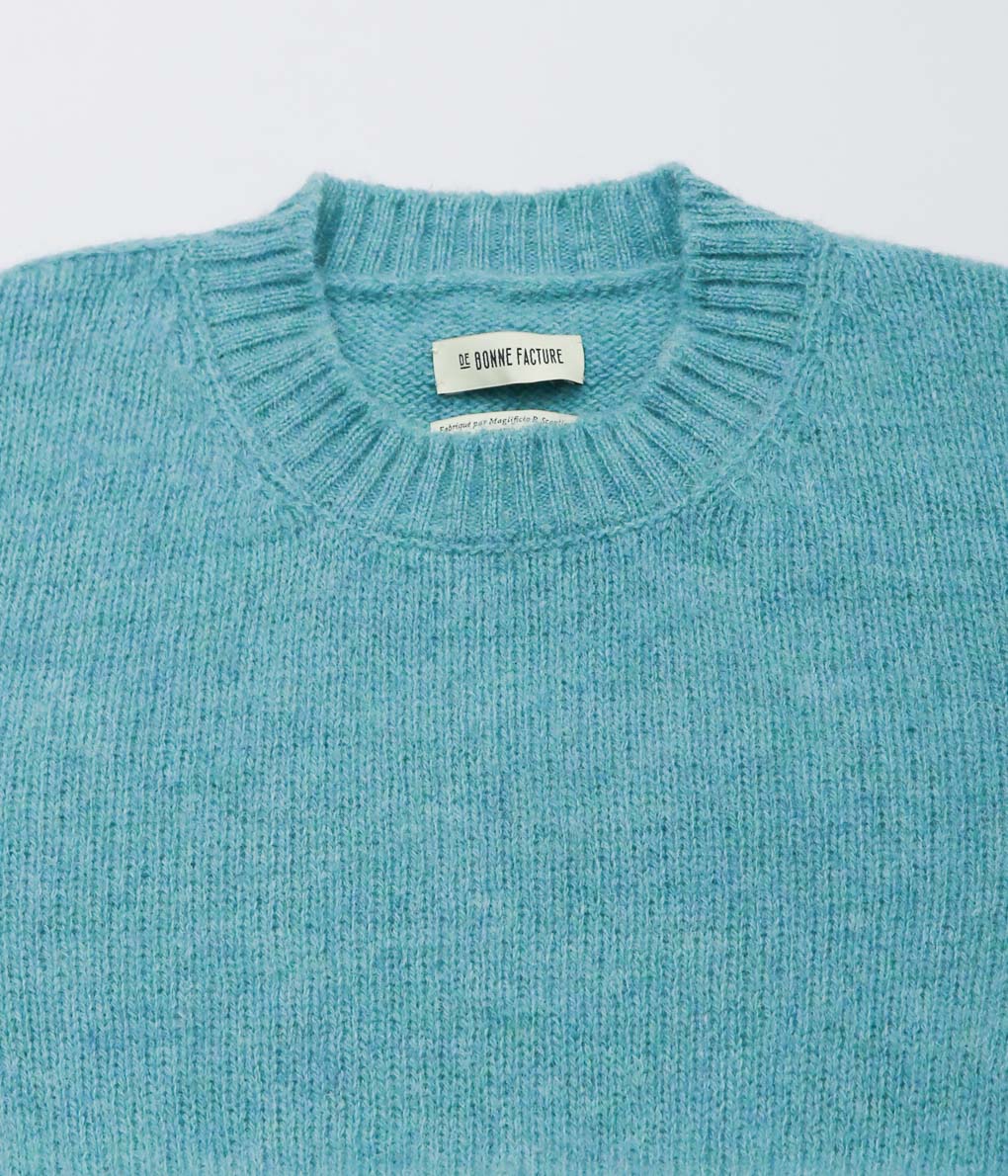 DE BONNE FACTURE ''SHAGGY SHEEP SWEATER''(WATERFALL)