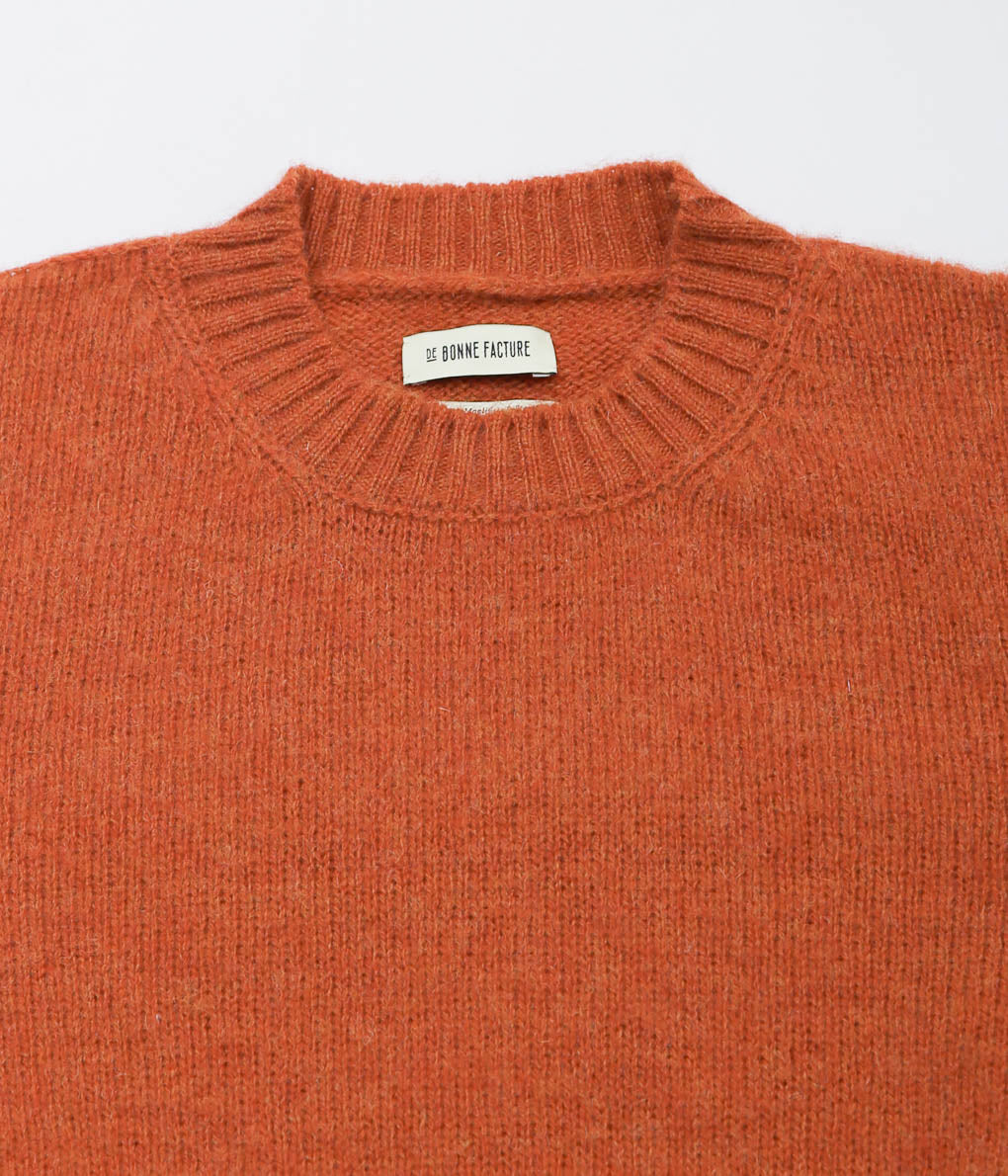 DE BONNE FACTURE ''SHAGGY SHEEP SWEATER'' (BURNT ORANGE)