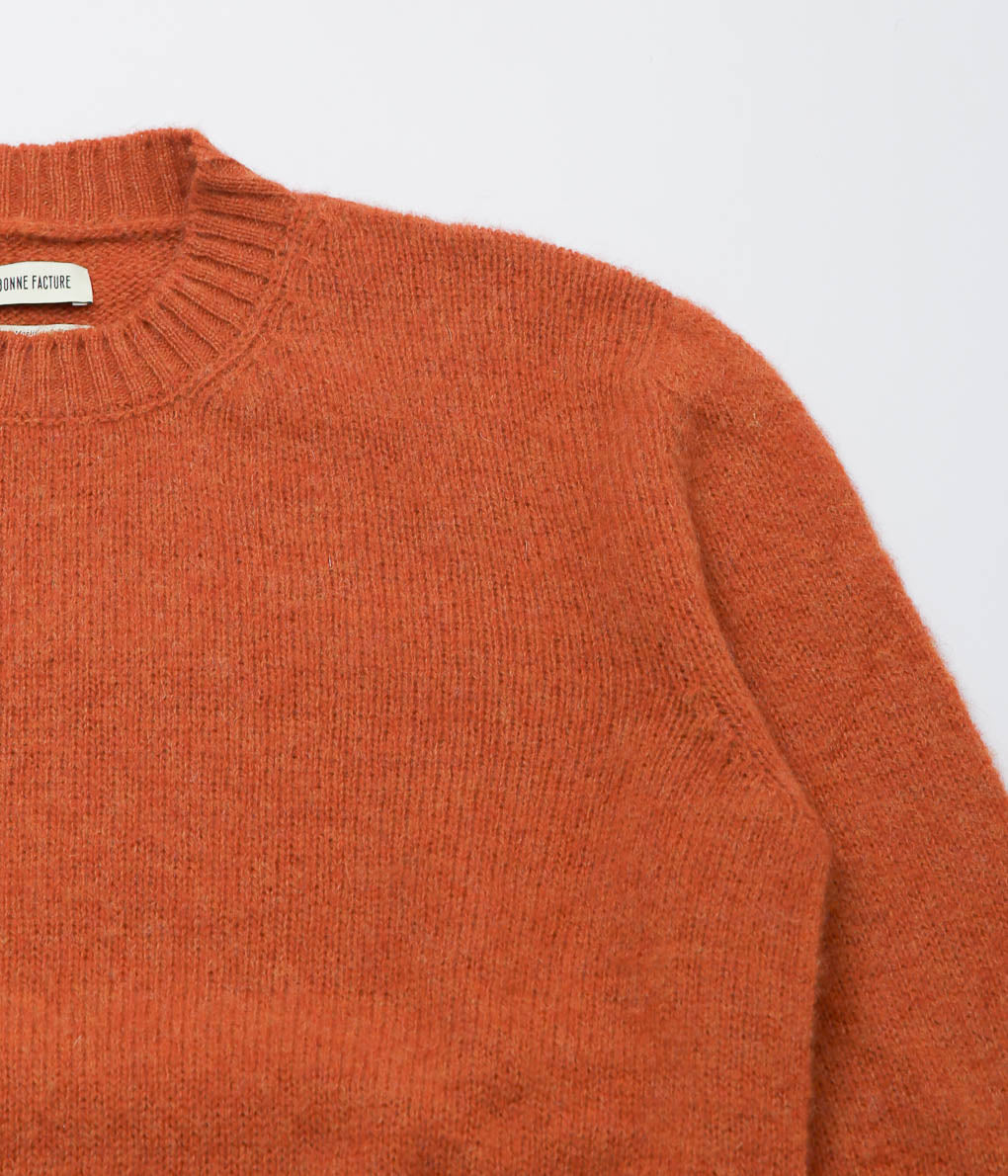 DE BONNE FACTURE ''SHAGGY SHEEP SWEATER'' (BURNT ORANGE)