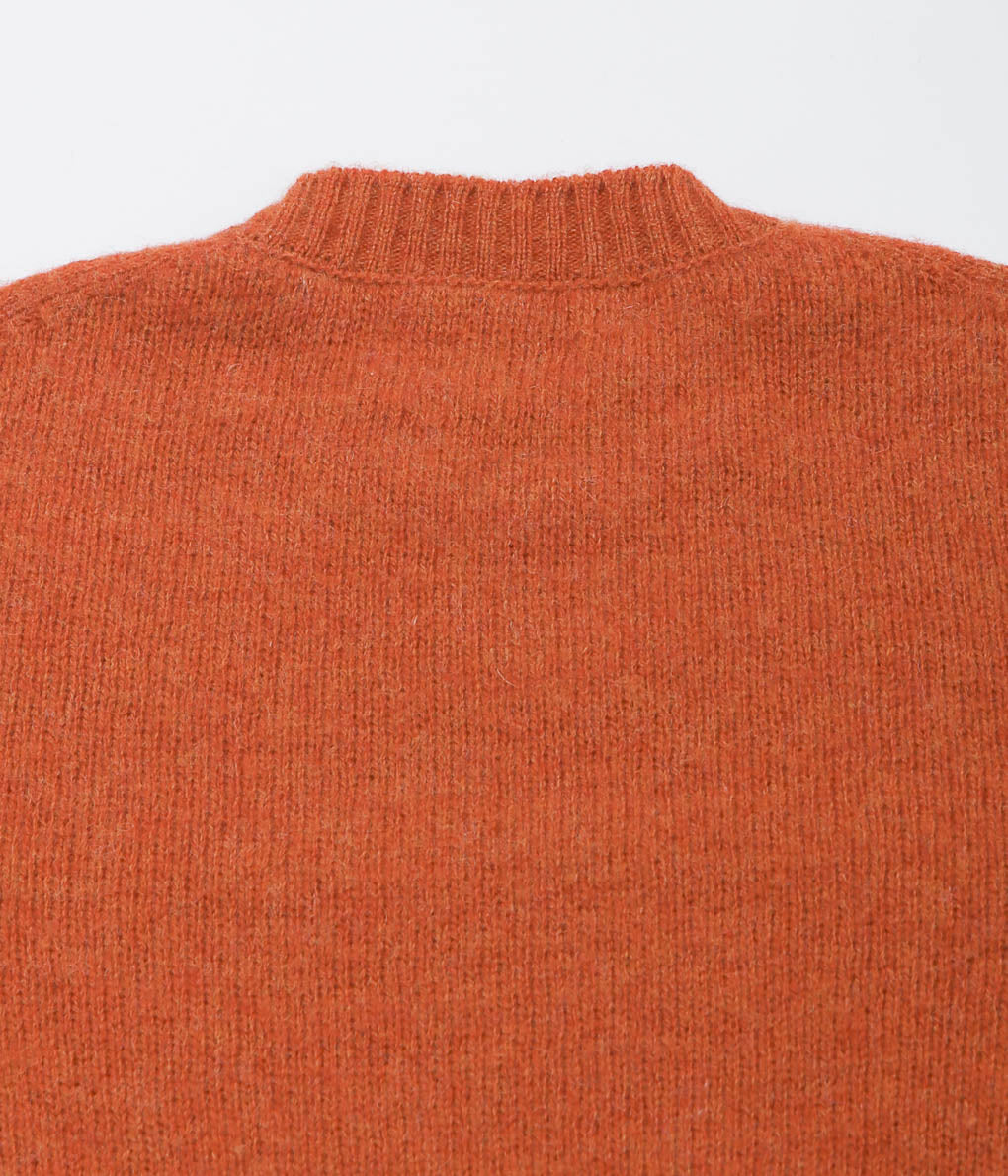 DE BONNE FACTURE ''SHAGGY SHEEP SWEATER'' (BURNT ORANGE)