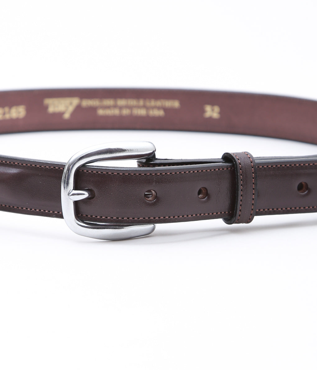 TORY LEATHER ''2165 CLASSIC BRIDLE LEATHER RAISED BELT'' (HAVANA/NICKEL)