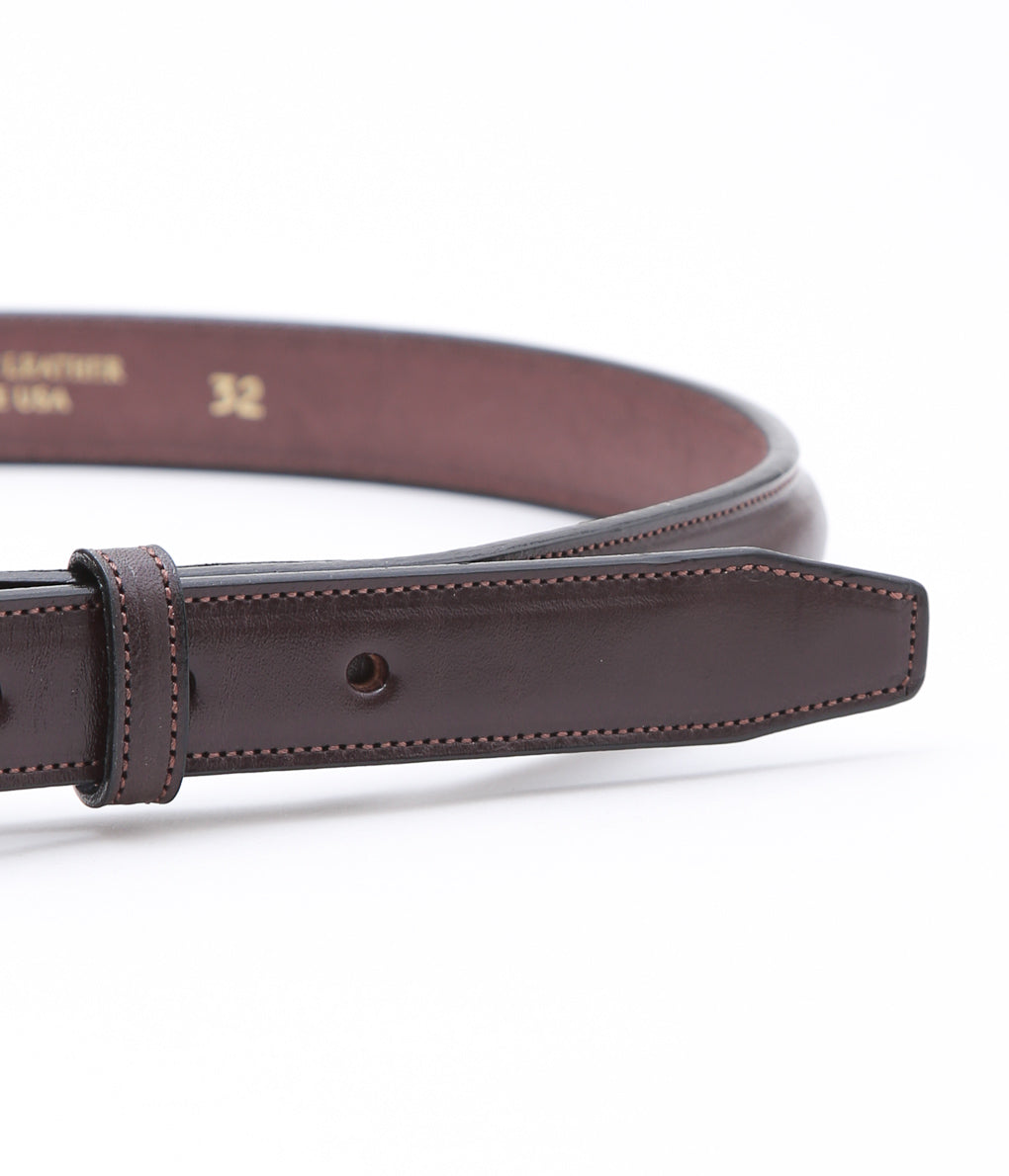 TORY LEATHER ''2165 CLASSIC BRIDLE LEATHER RAISED BELT'' (HAVANA/NICKEL)