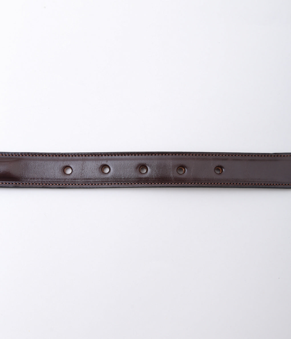 TORY LEATHER ''2165 CLASSIC BRIDLE LEATHER RAISED BELT'' (HAVANA/NICKEL)