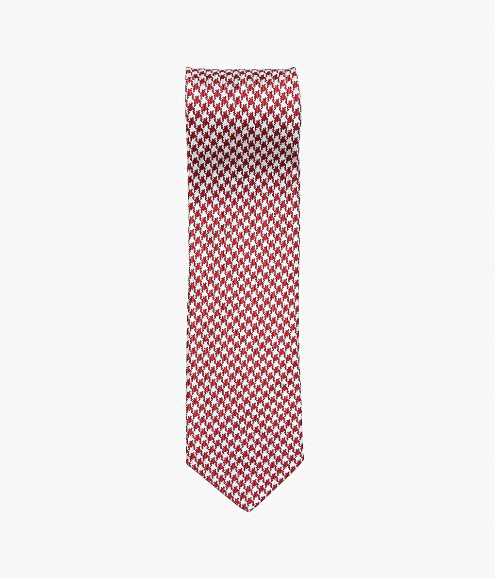 INDIVIDUALIZED ACCEROIES ''HOUNDSTOOTH TIE'' (RED)