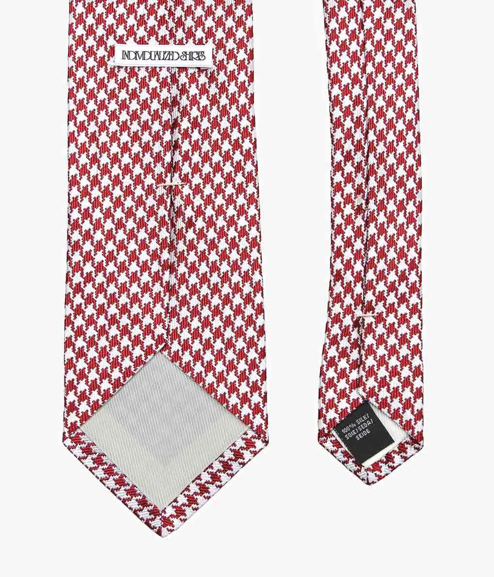 INDIVIDUALIZED ACCEROIES ''HOUNDSTOOTH TIE'' (RED)