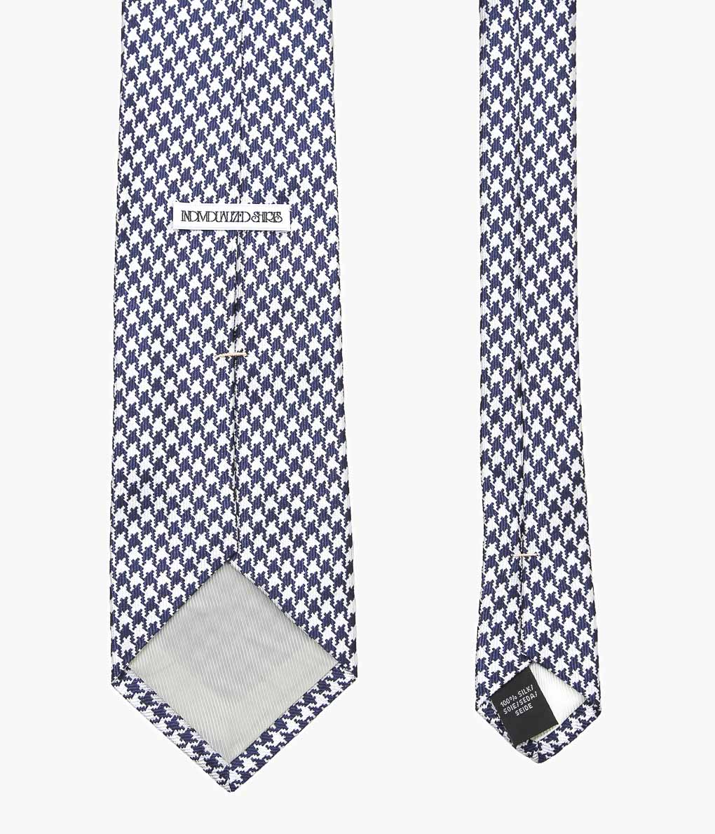 INDIVIDUALIZED ACCEROIES ''HOUNDSTOOTH TIE'' (NAVY)