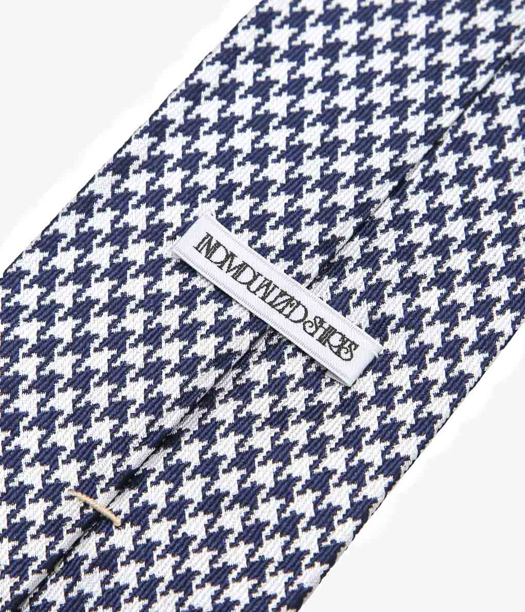 INDIVIDUALIZED ACCEROIES ''HOUNDSTOOTH TIE'' (NAVY)