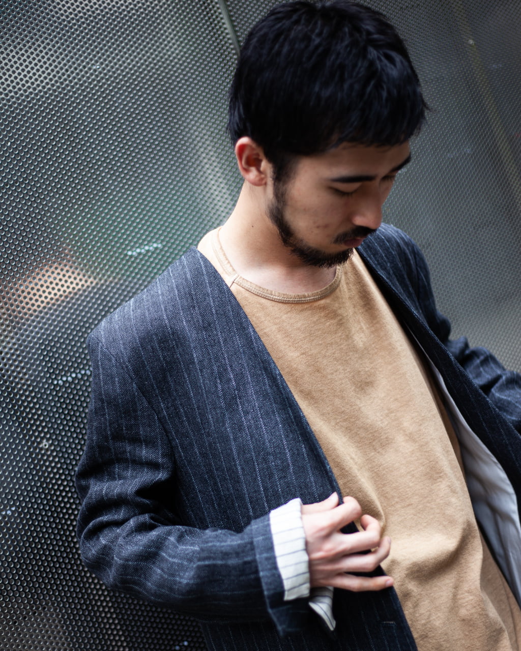 K`ANG "UNISEX OVERSIZE DETACHEBLE REVERS JACKET"(D.GREY)