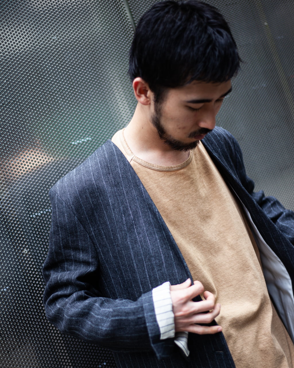 K`ANG "UNISEX OVERSIZE DETACHEBLE REVERS  JACKET"(D.GREY)