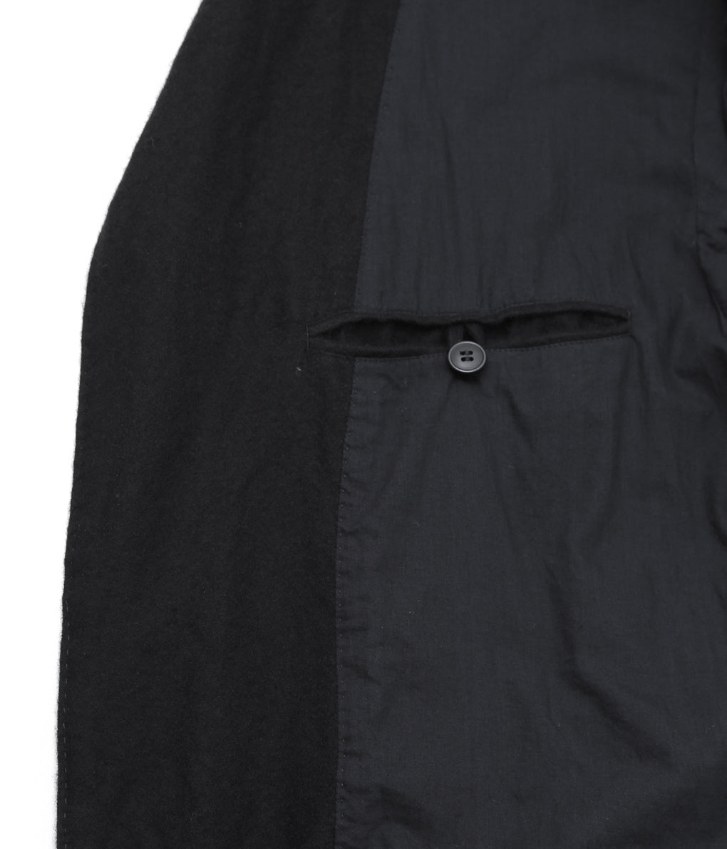 COMOLI ''カシミヤシルク フロックコート'' (BLACK)