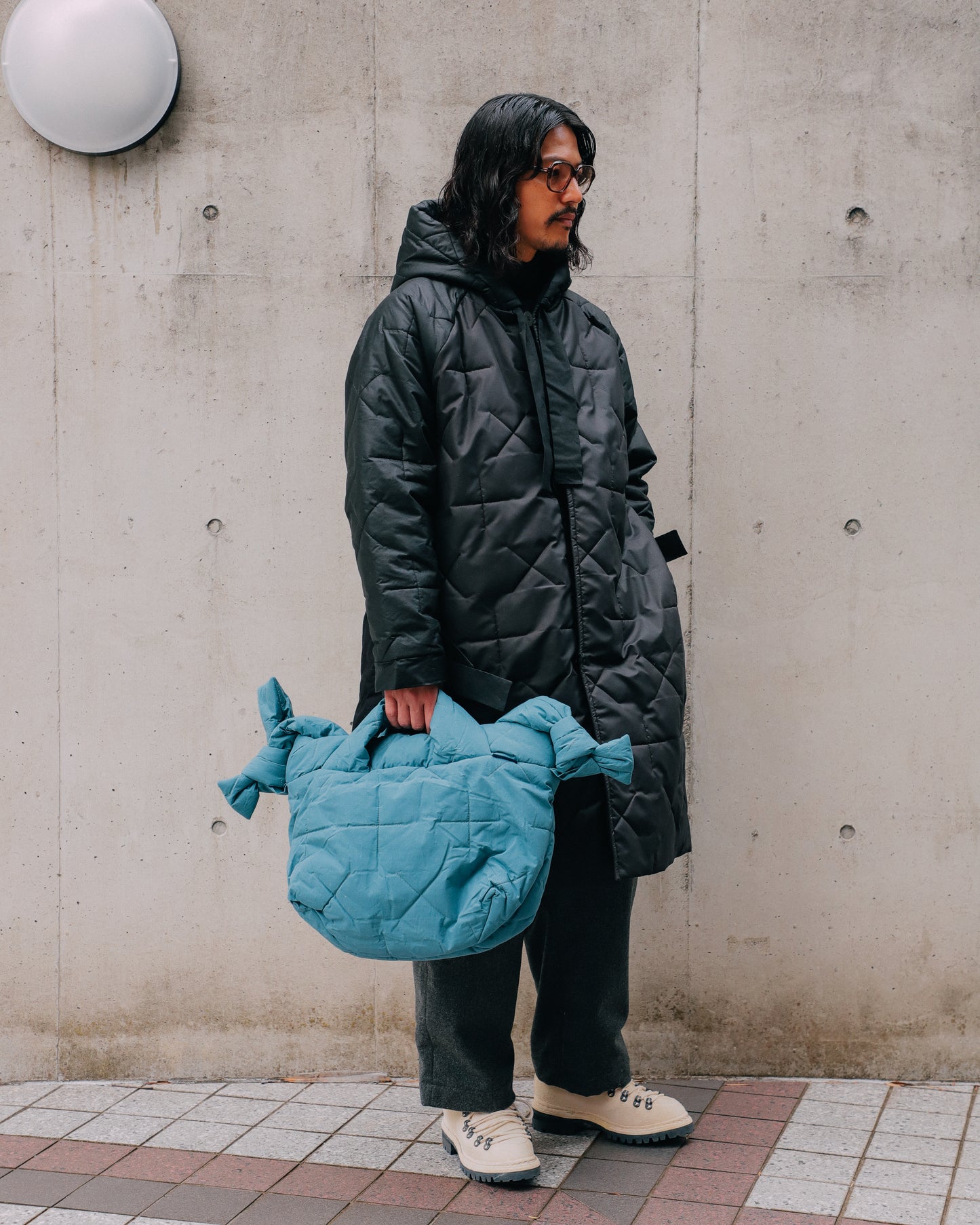 PHOEBE ENGLISH × LAVENHAM "LARGE LAVENHAM BAG"(TEAL)