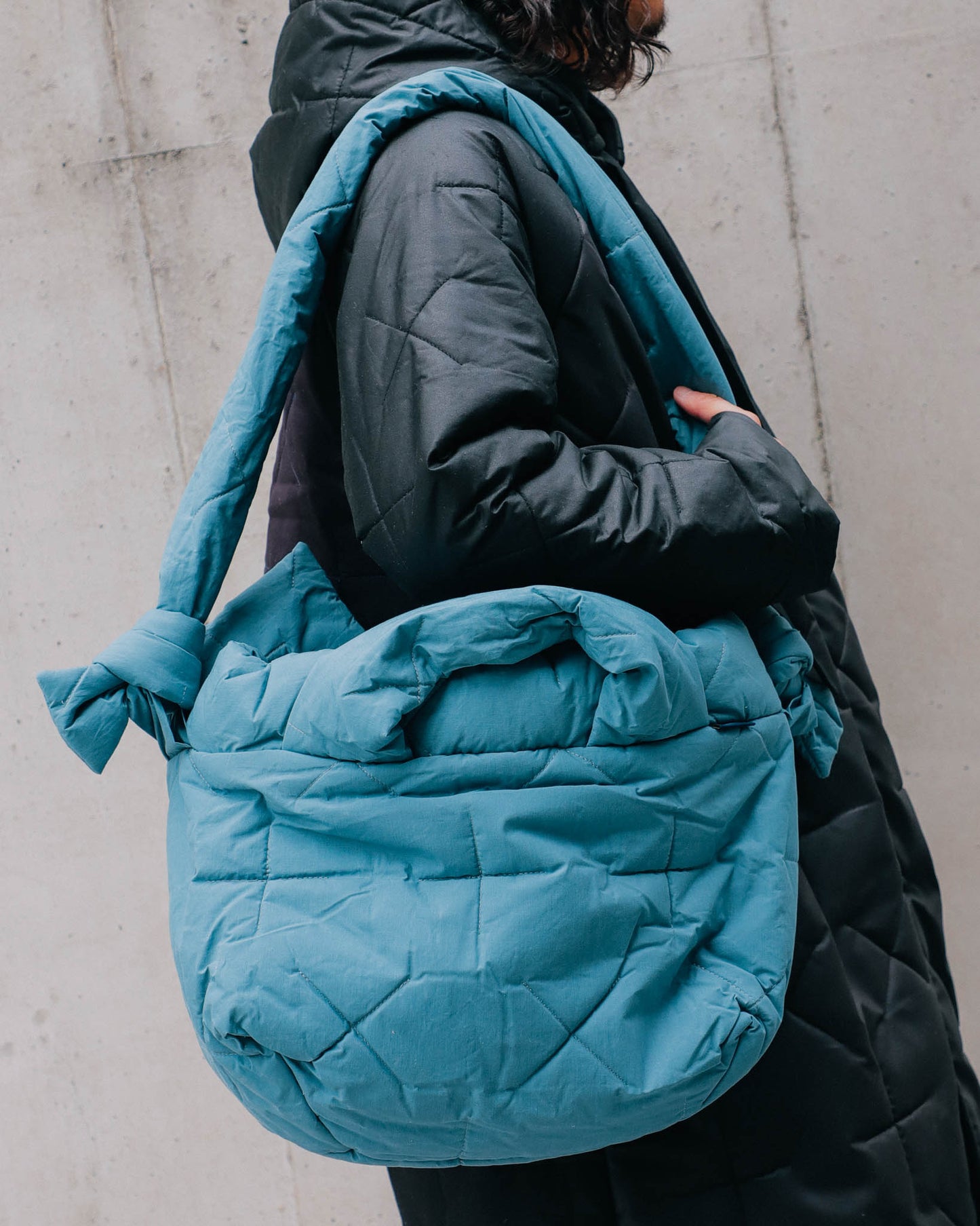 PHOEBE ENGLISH × LAVENHAM "LARGE LAVENHAM BAG"(TEAL)