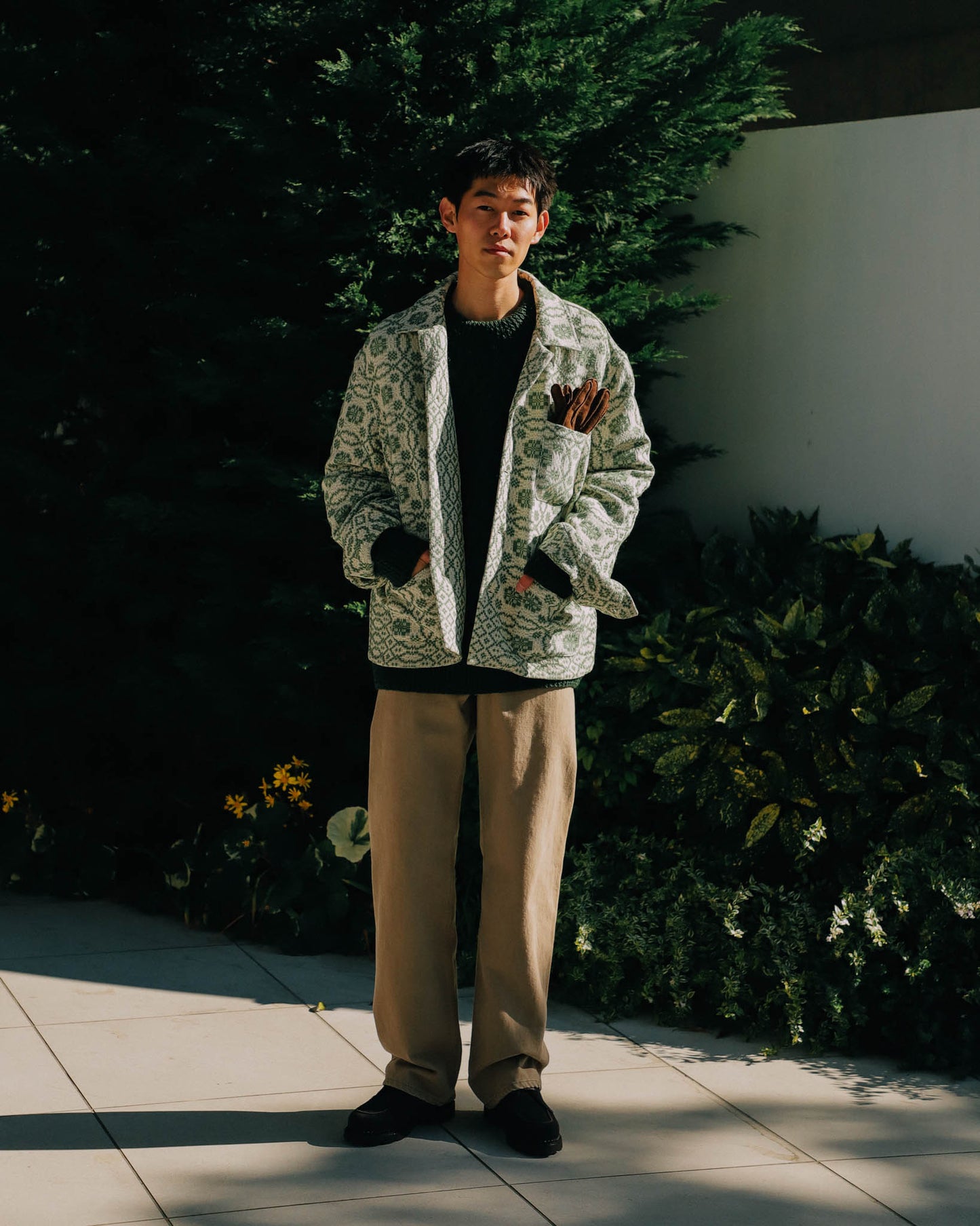 INVERALLAN "1A CREW NECK (ARAN)" (LODEN)
