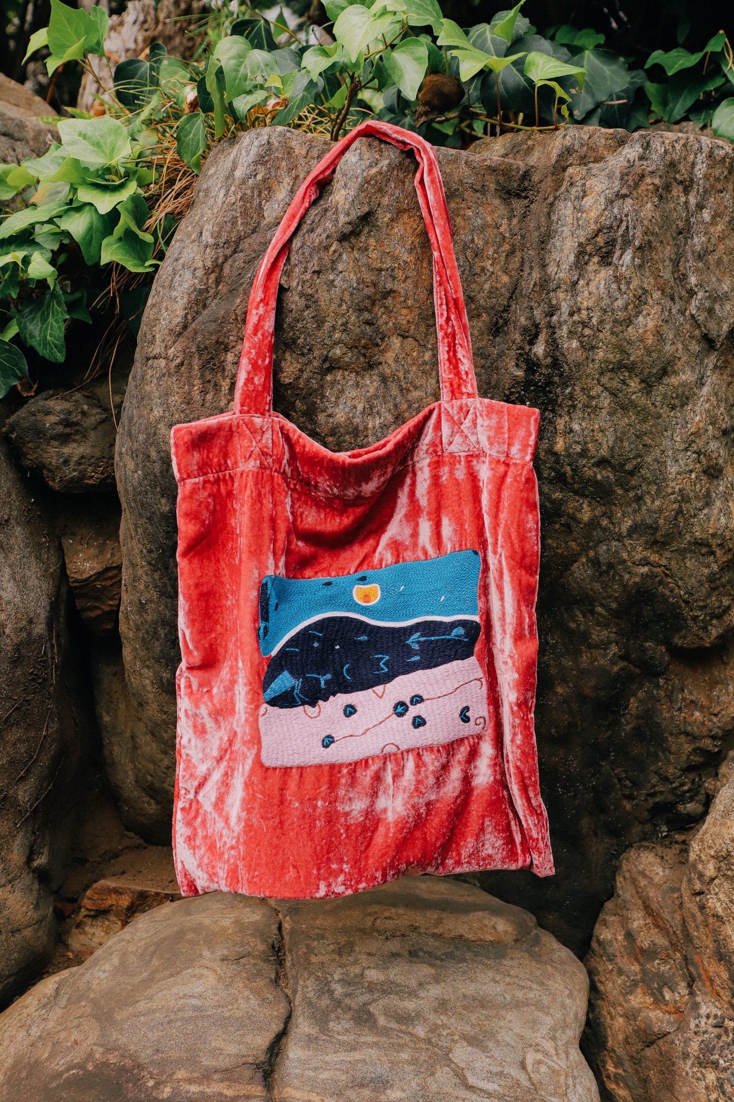 TRIBU-TO "TOTE BAG O'KEEFFE DRAWINGS"(BLUSH VELVET)