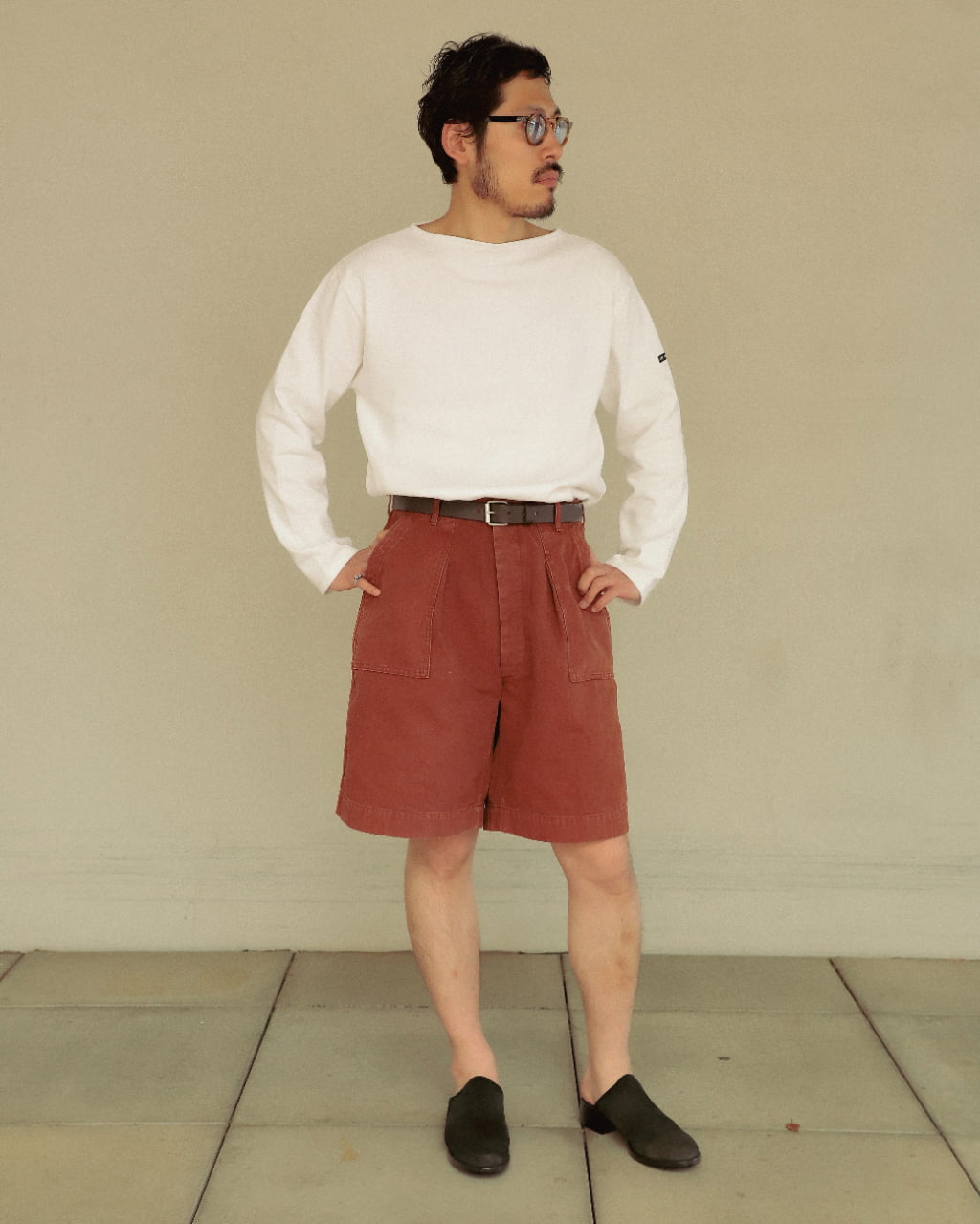 HERILL "DUCK UTILITYSHORTS"(BROWN)